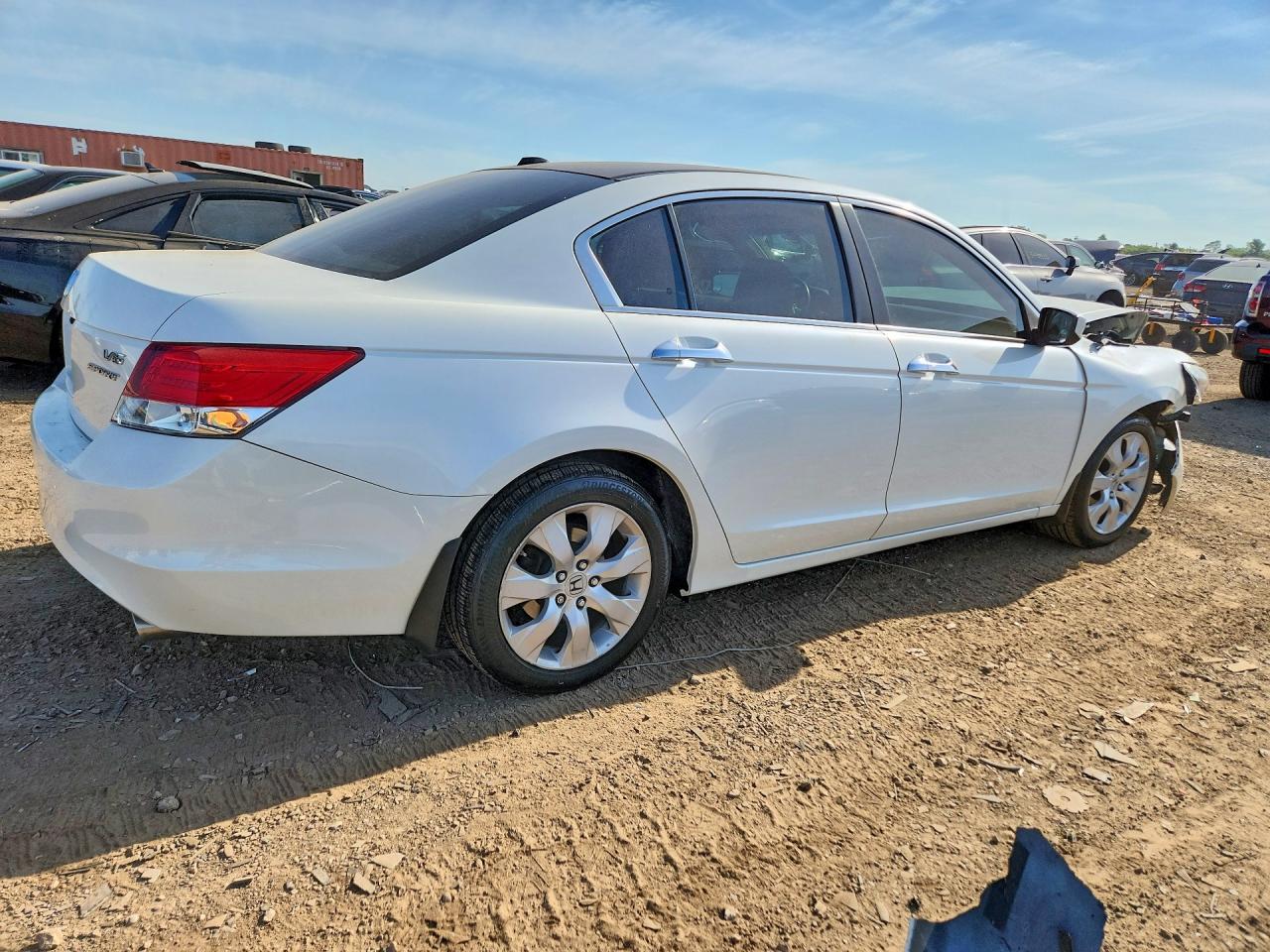 2009 Honda Accord Exl White vin: 1HGCP36819A029930