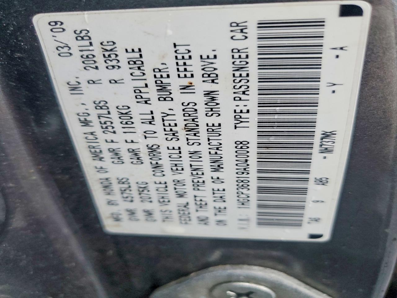 2009 Honda Accord Exl Gray vin: 1HGCP36819A040068