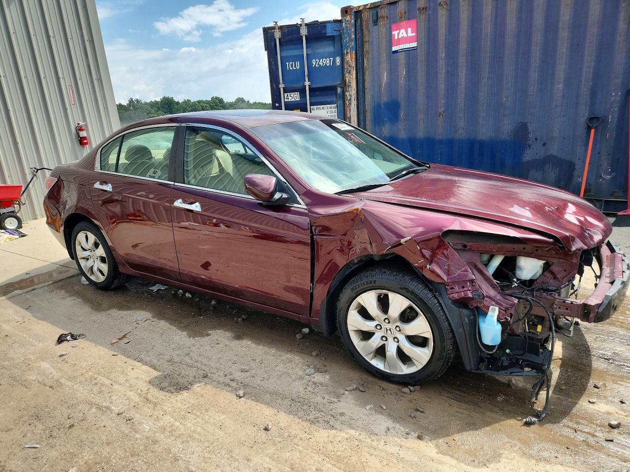 2009 Honda Accord Exl Maroon vin: 1HGCP36819A040393