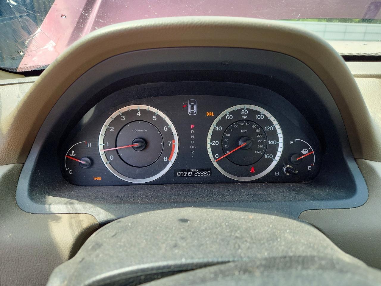 2009 Honda Accord Exl Maroon vin: 1HGCP36819A040393