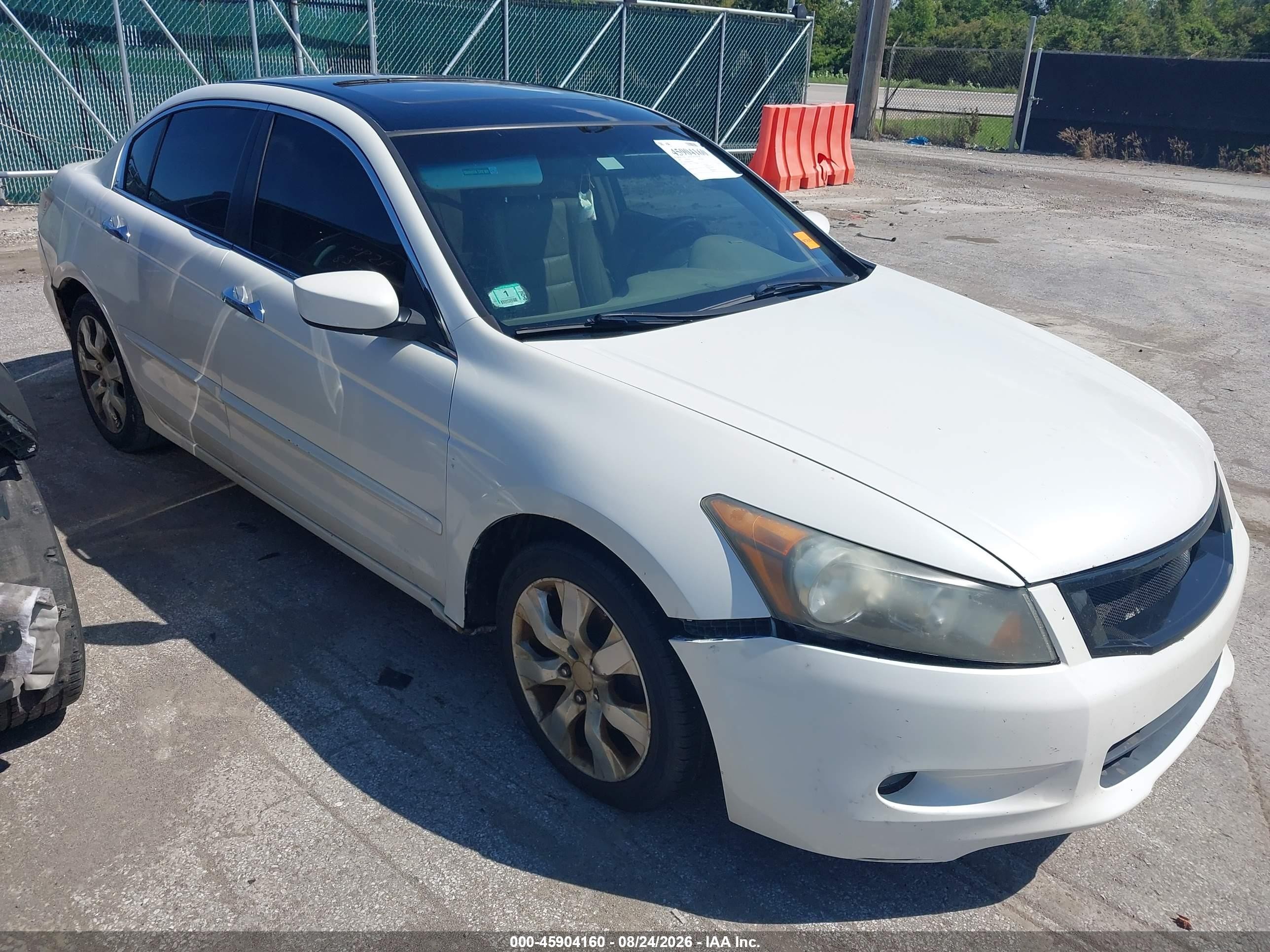2009 Honda Accord 3.5 Ex-l White vin: 1HGCP36819A046369