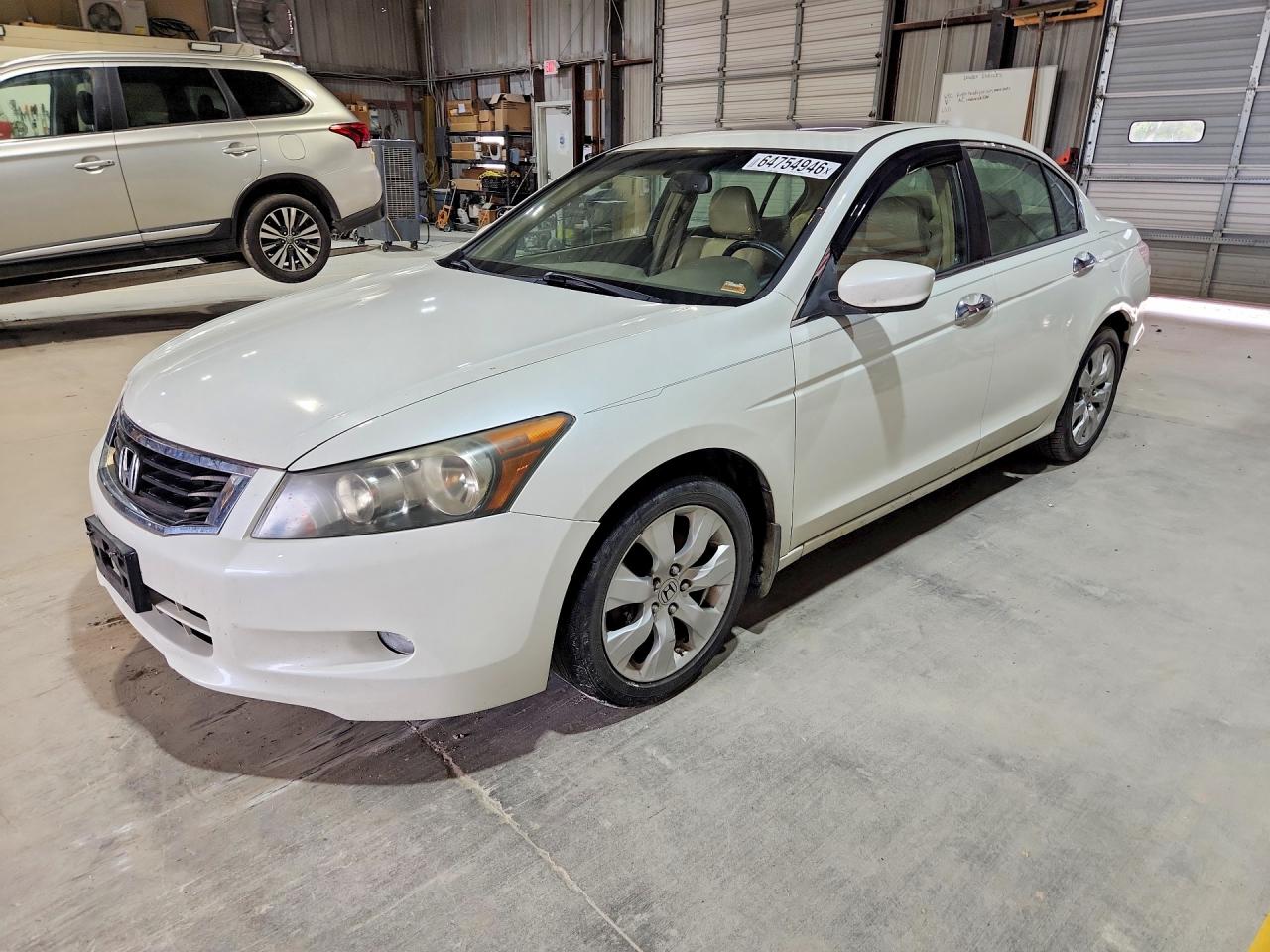 2009 Honda Accord Exl White vin: 1HGCP36819A046629