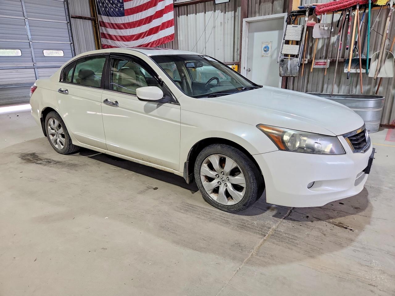 2009 Honda Accord Exl White vin: 1HGCP36819A046629