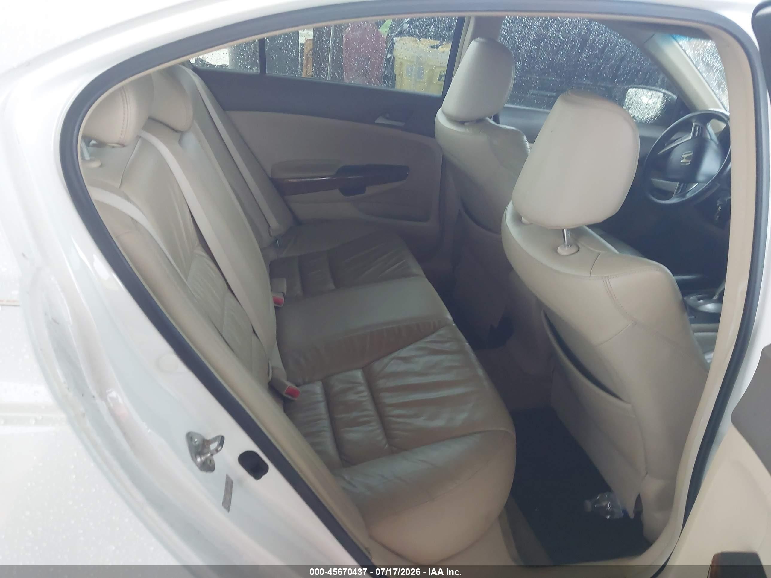 2009 Honda Accord 3.5 Ex-l White vin: 1HGCP36819A049675