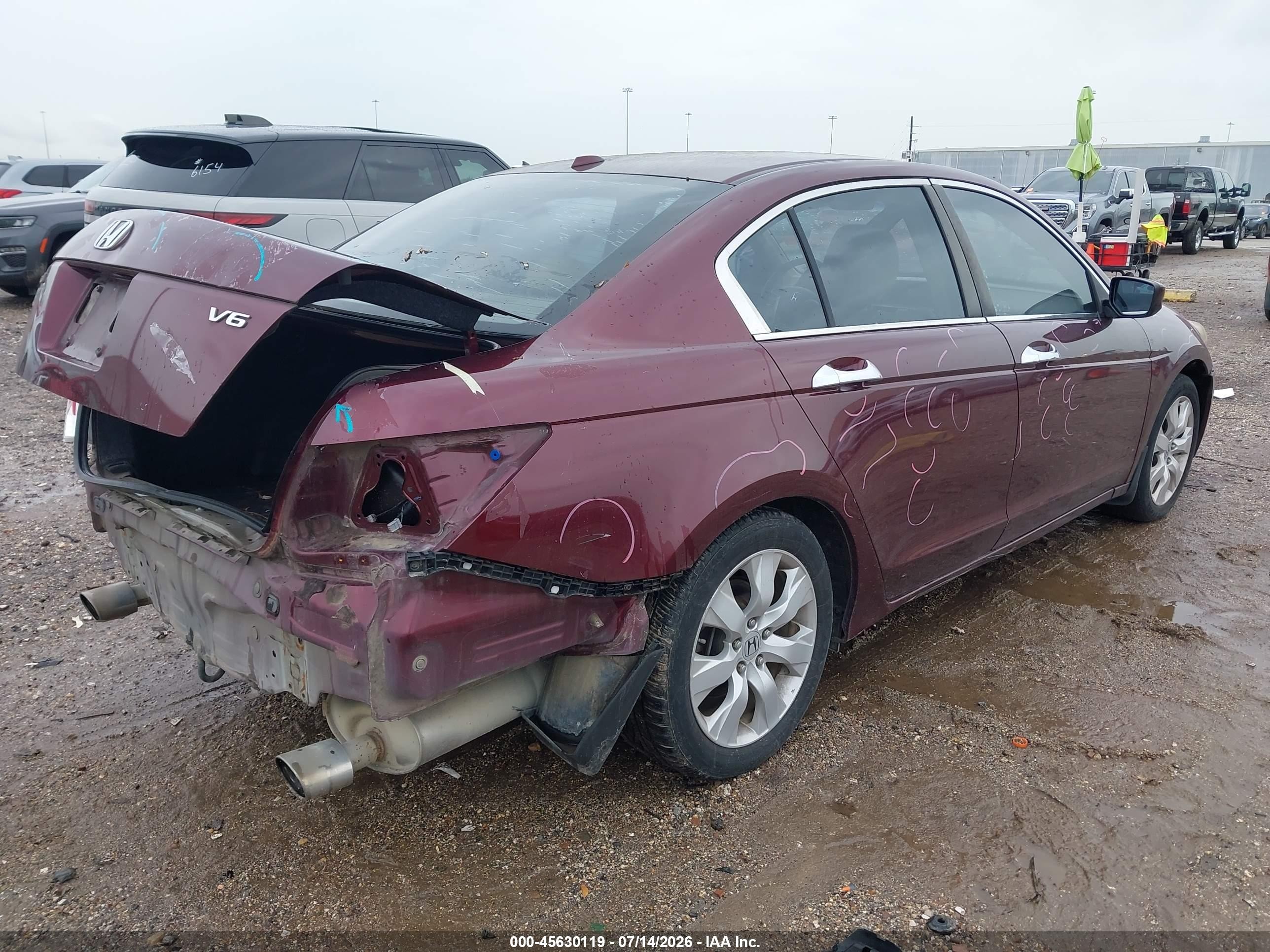 2009 Honda Accord 3.5 Ex-l Burgundy vin: 1HGCP36819A051670