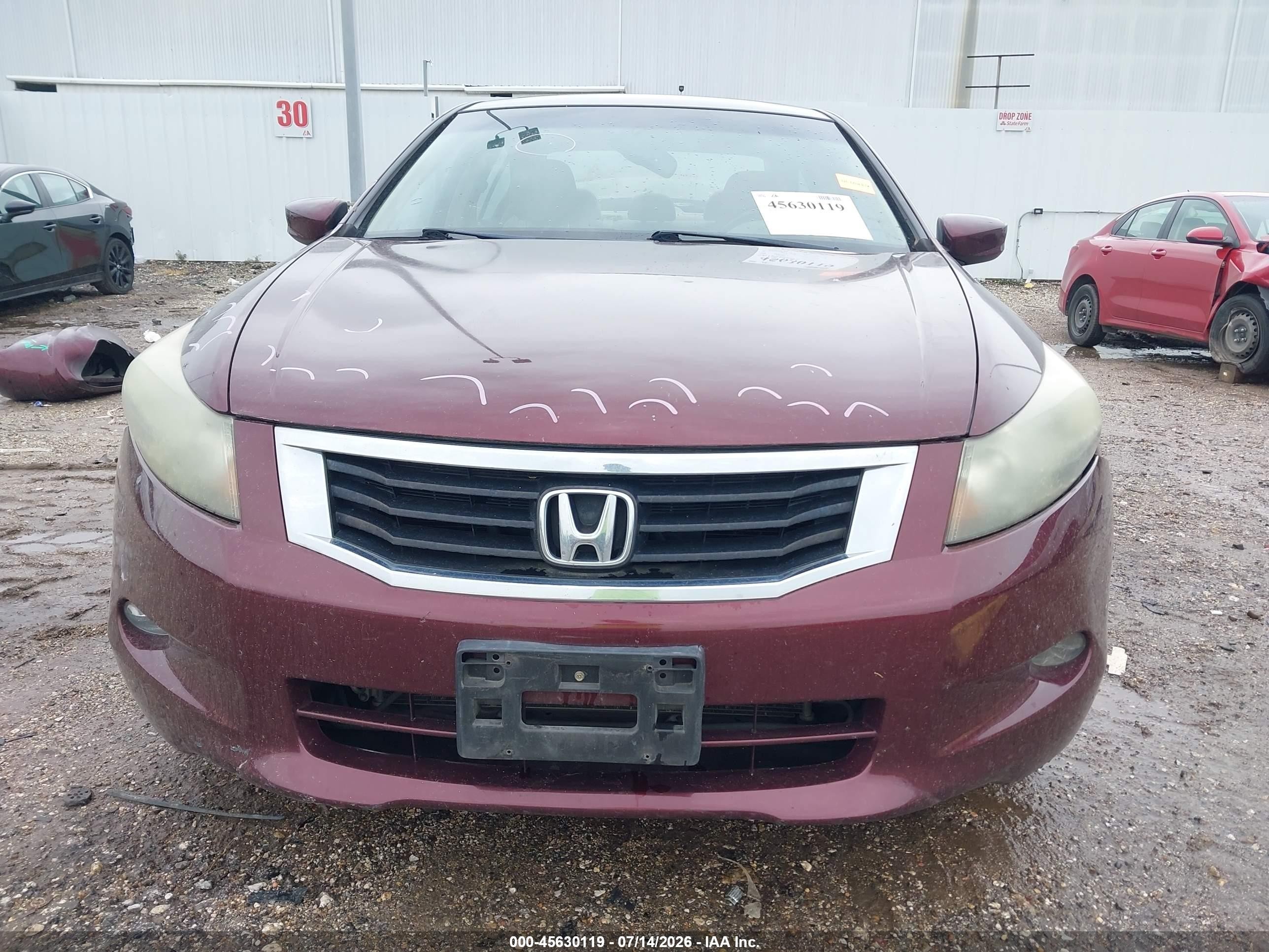 2009 Honda Accord 3.5 Ex-l Burgundy vin: 1HGCP36819A051670