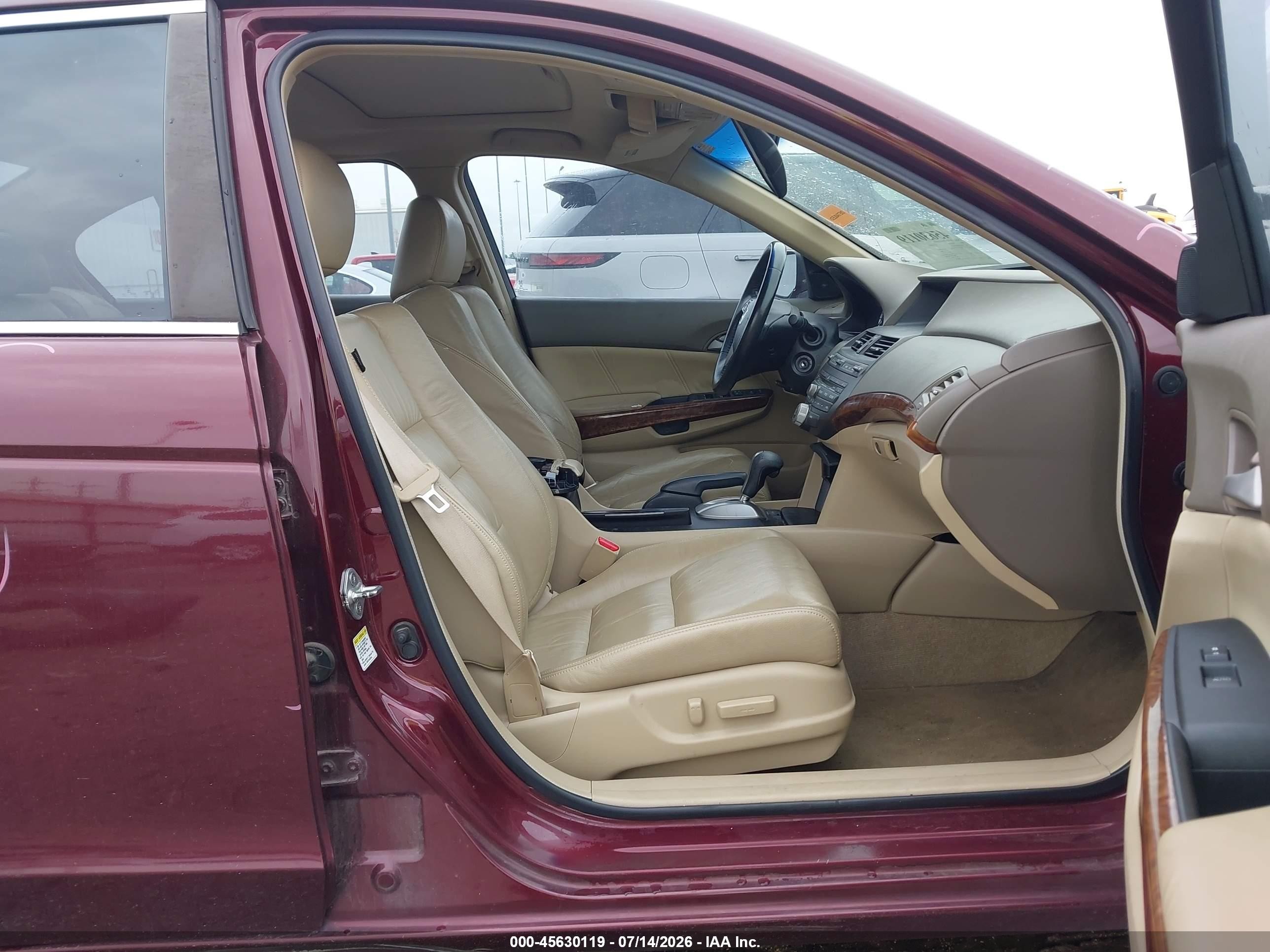 2009 Honda Accord 3.5 Ex-l Burgundy vin: 1HGCP36819A051670