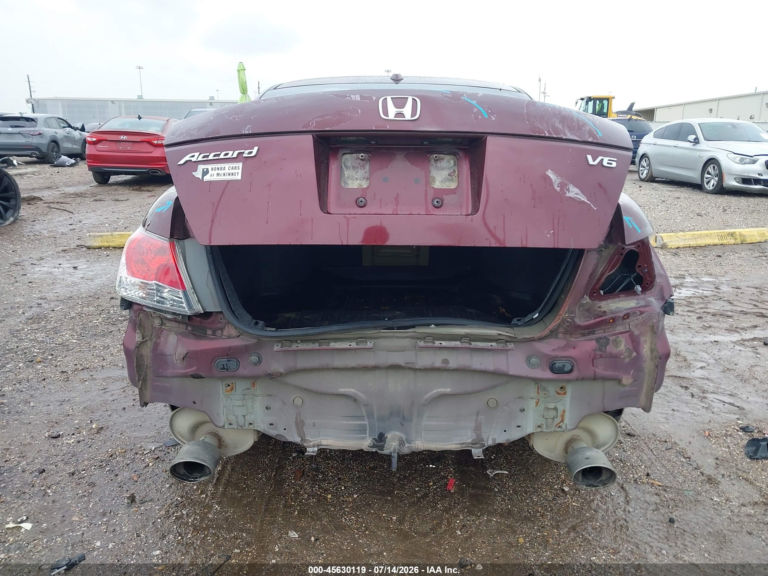 2009 Honda Accord 3.5 Ex-l Burgundy vin: 1HGCP36819A051670