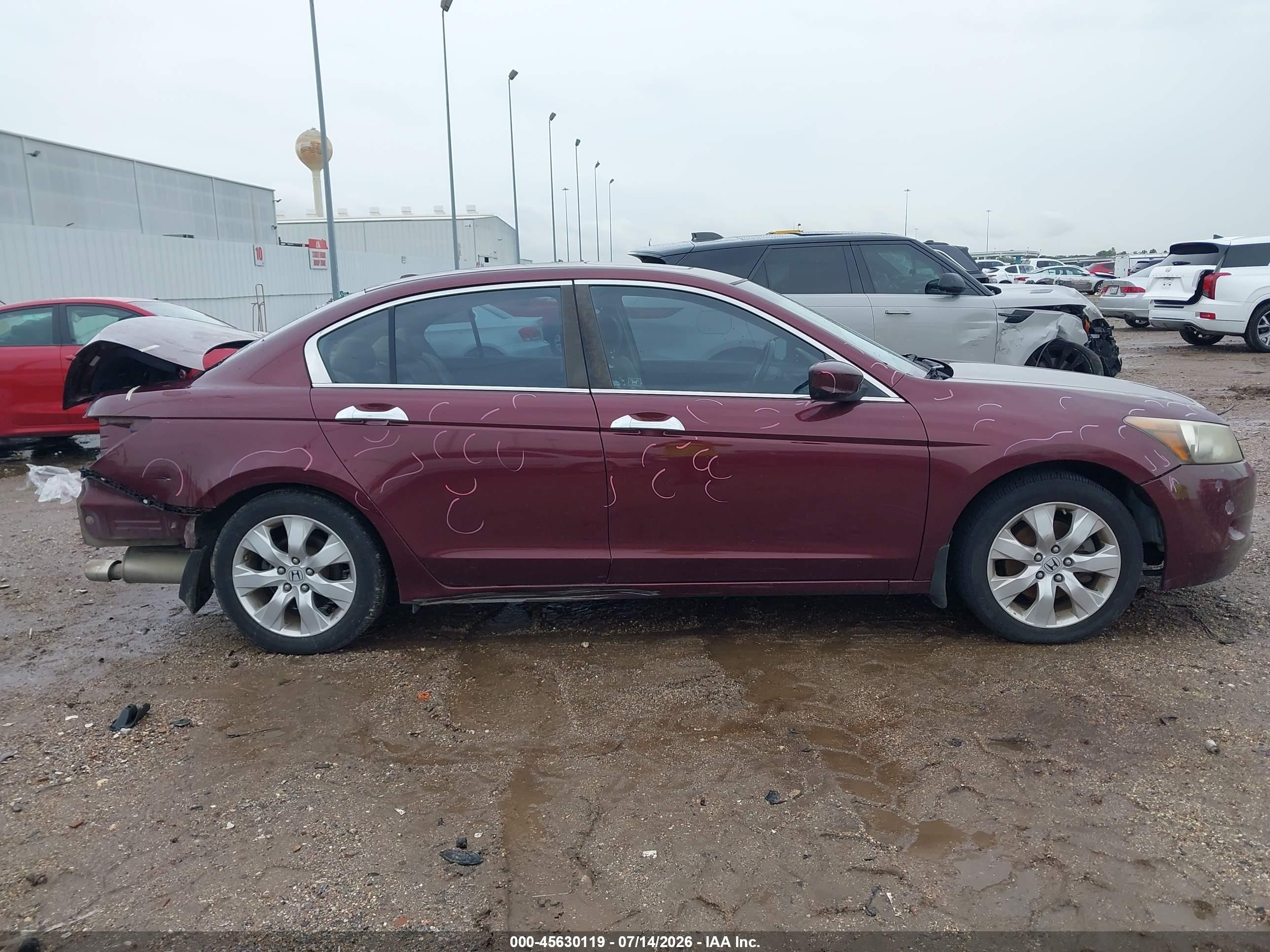 2009 Honda Accord 3.5 Ex-l Burgundy vin: 1HGCP36819A051670