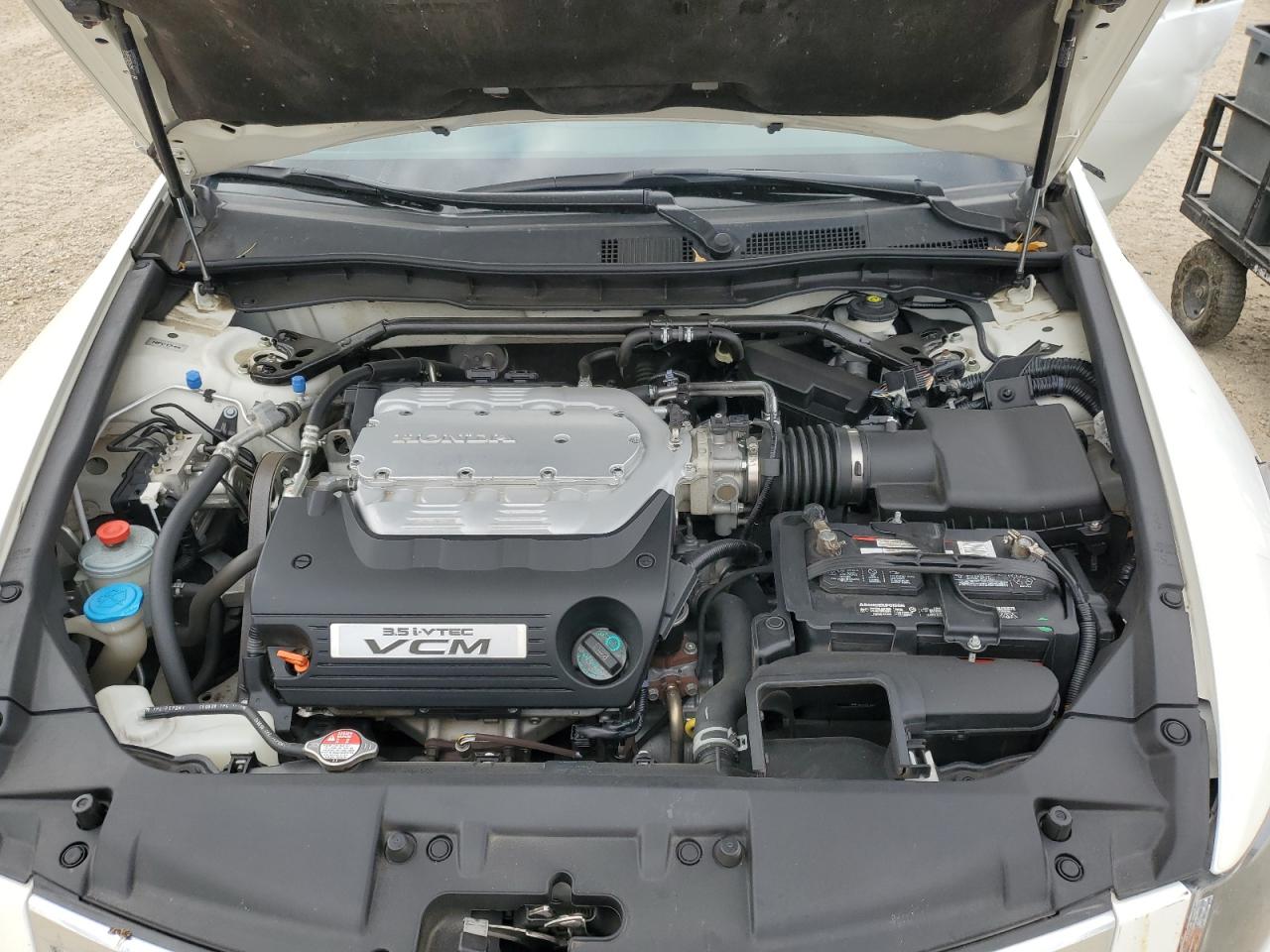 2009 Honda Accord Exl White vin: 1HGCP36819A800497