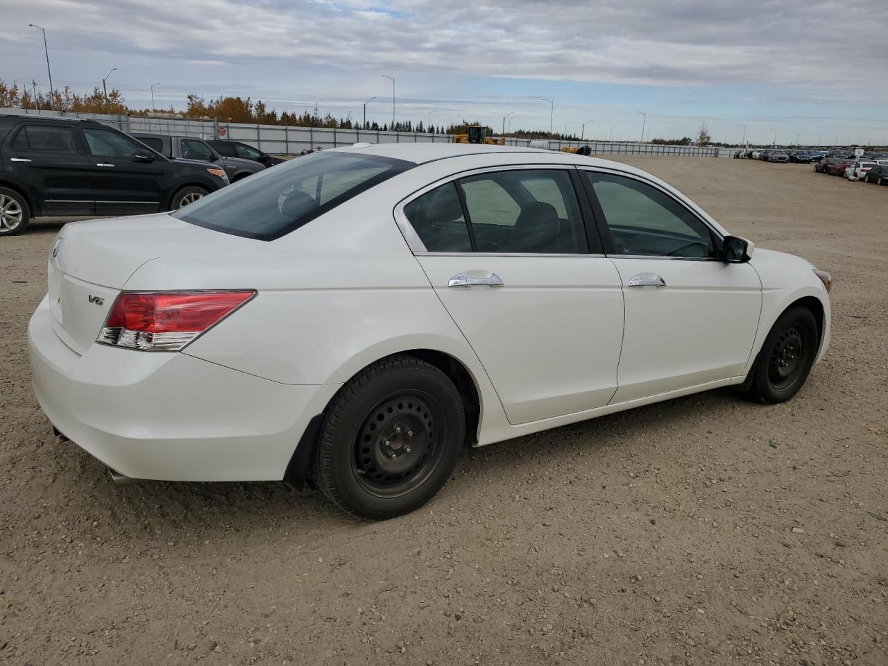 2009 Honda Accord Exl White vin: 1HGCP36819A800497