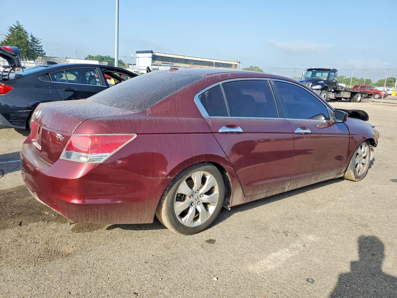 2008 Honda Accord Exl Maroon vin: 1HGCP36828A006252