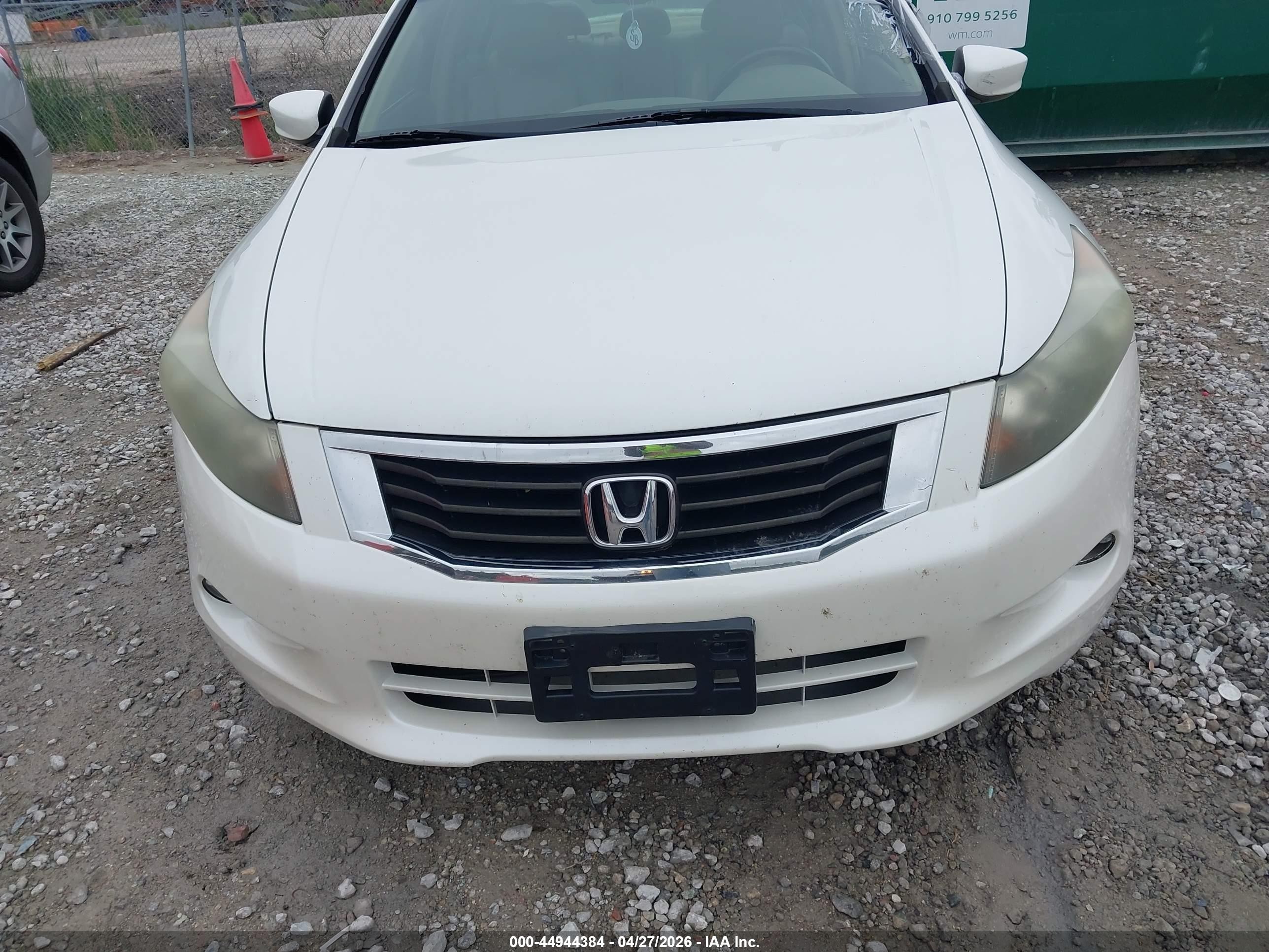2008 Honda Accord 3.5 Ex-l White vin: 1HGCP36828A033273