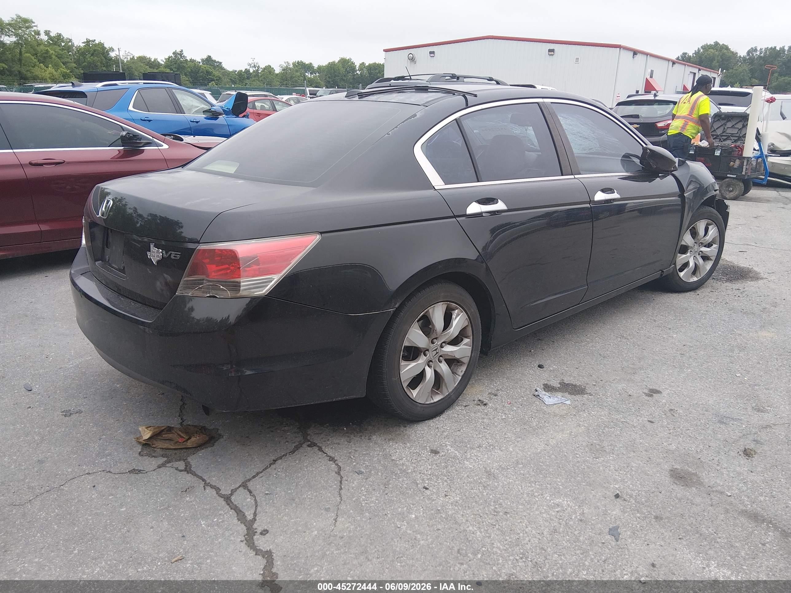 2008 Honda Accord 3.5 Ex-l Black vin: 1HGCP36828A046315