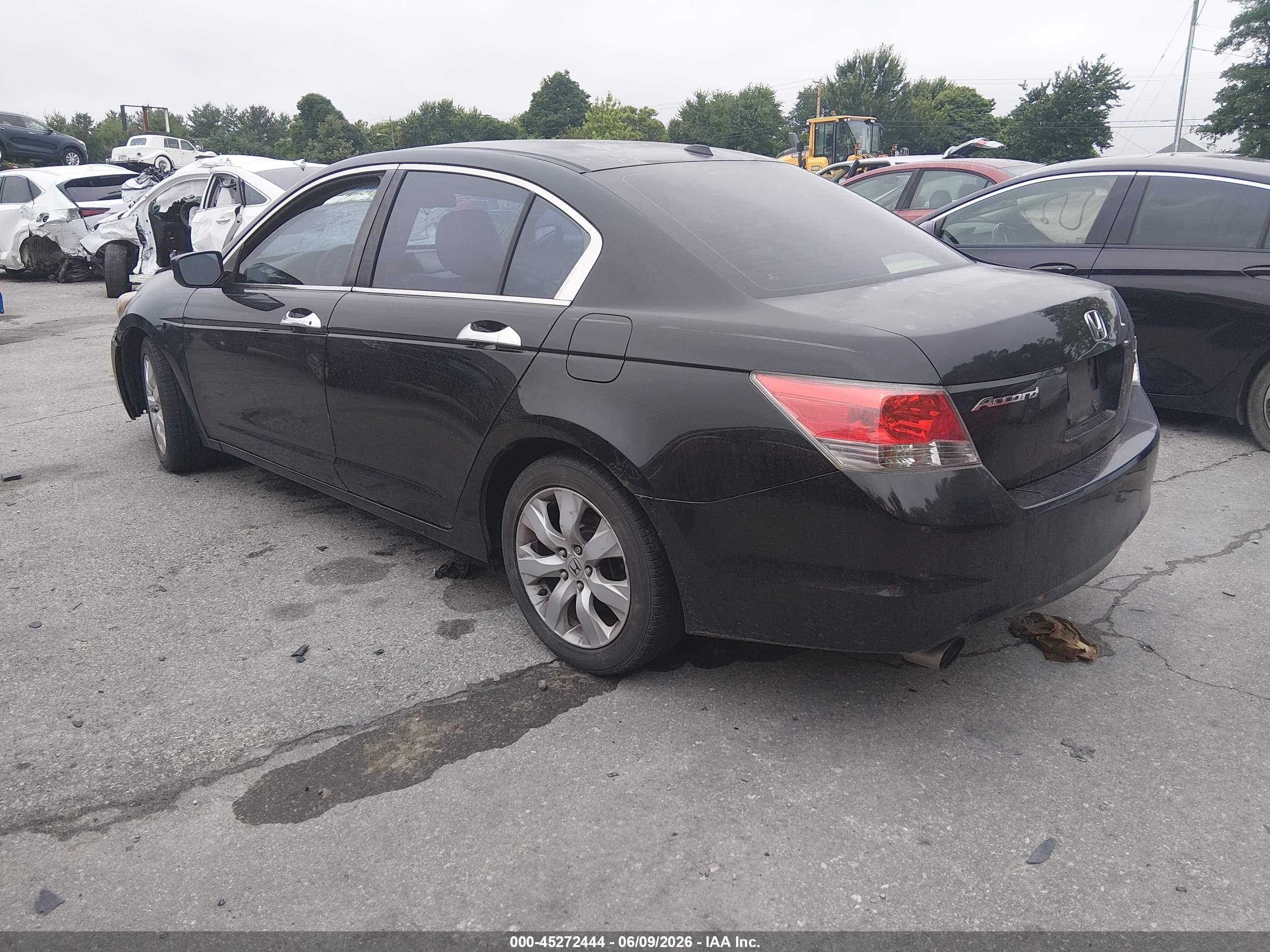 2008 Honda Accord 3.5 Ex-l Black vin: 1HGCP36828A046315