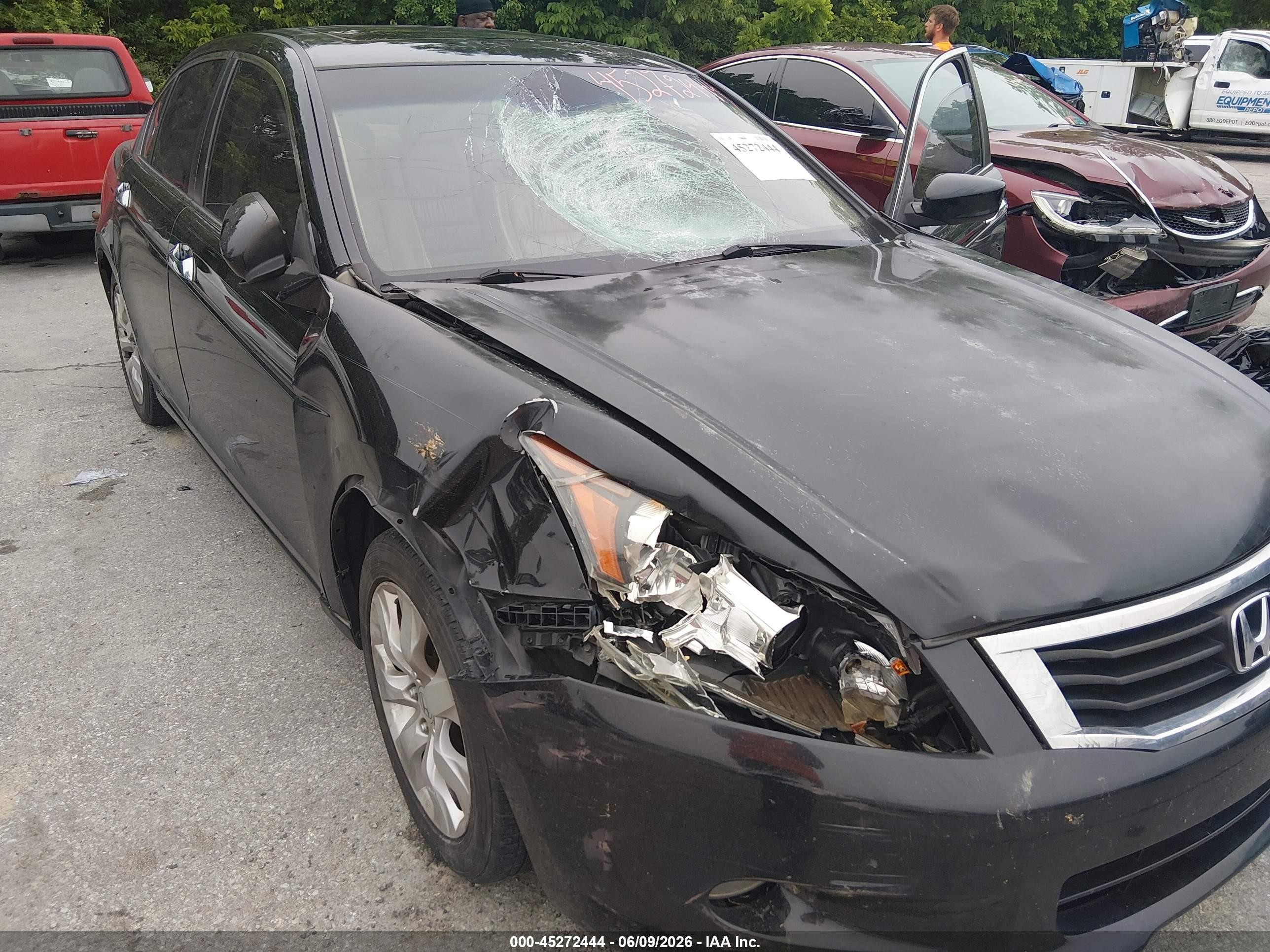 2008 Honda Accord 3.5 Ex-l Black vin: 1HGCP36828A046315