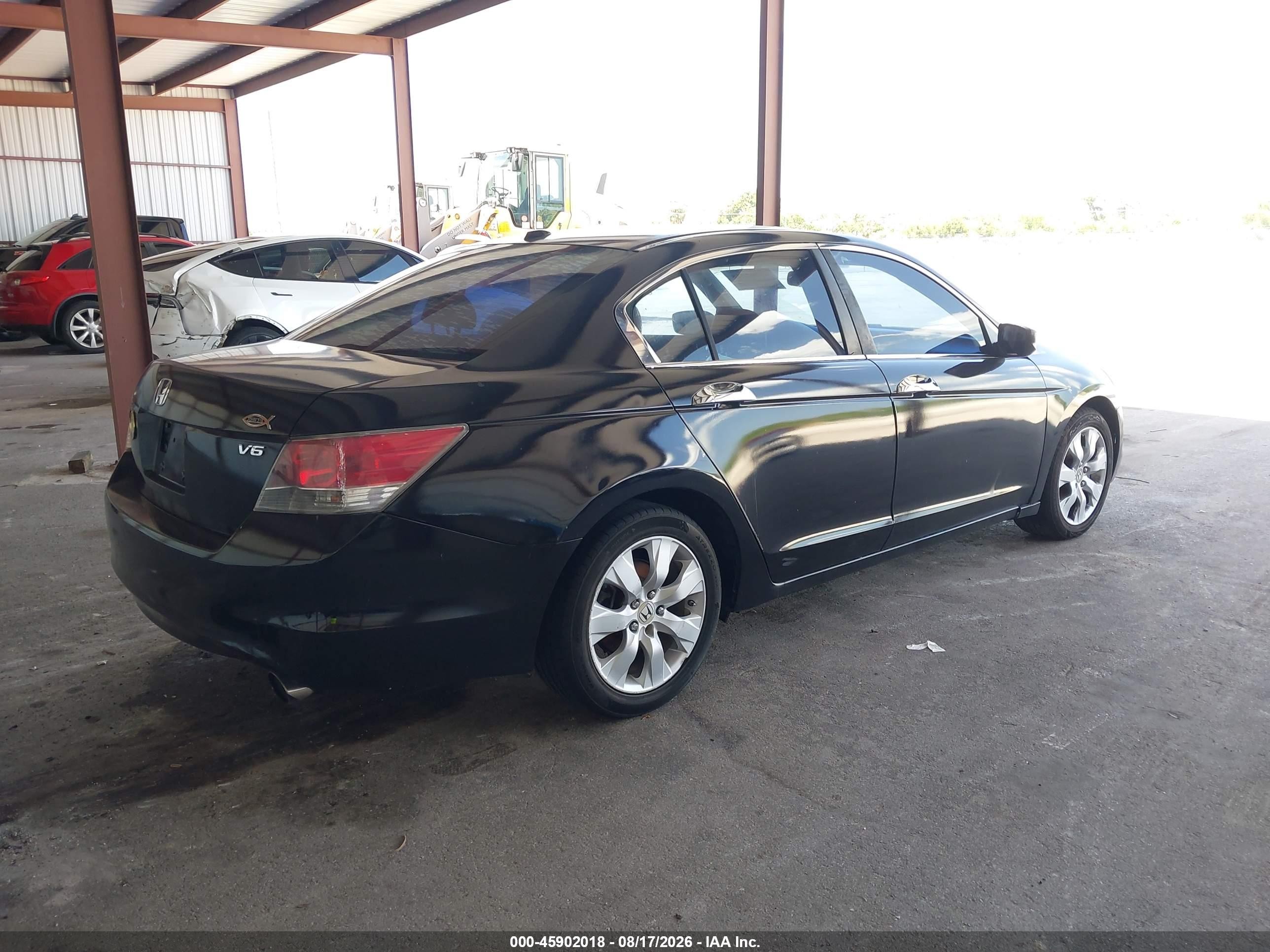 2008 Honda Accord 3.5 Ex-l Black vin: 1HGCP36828A061400
