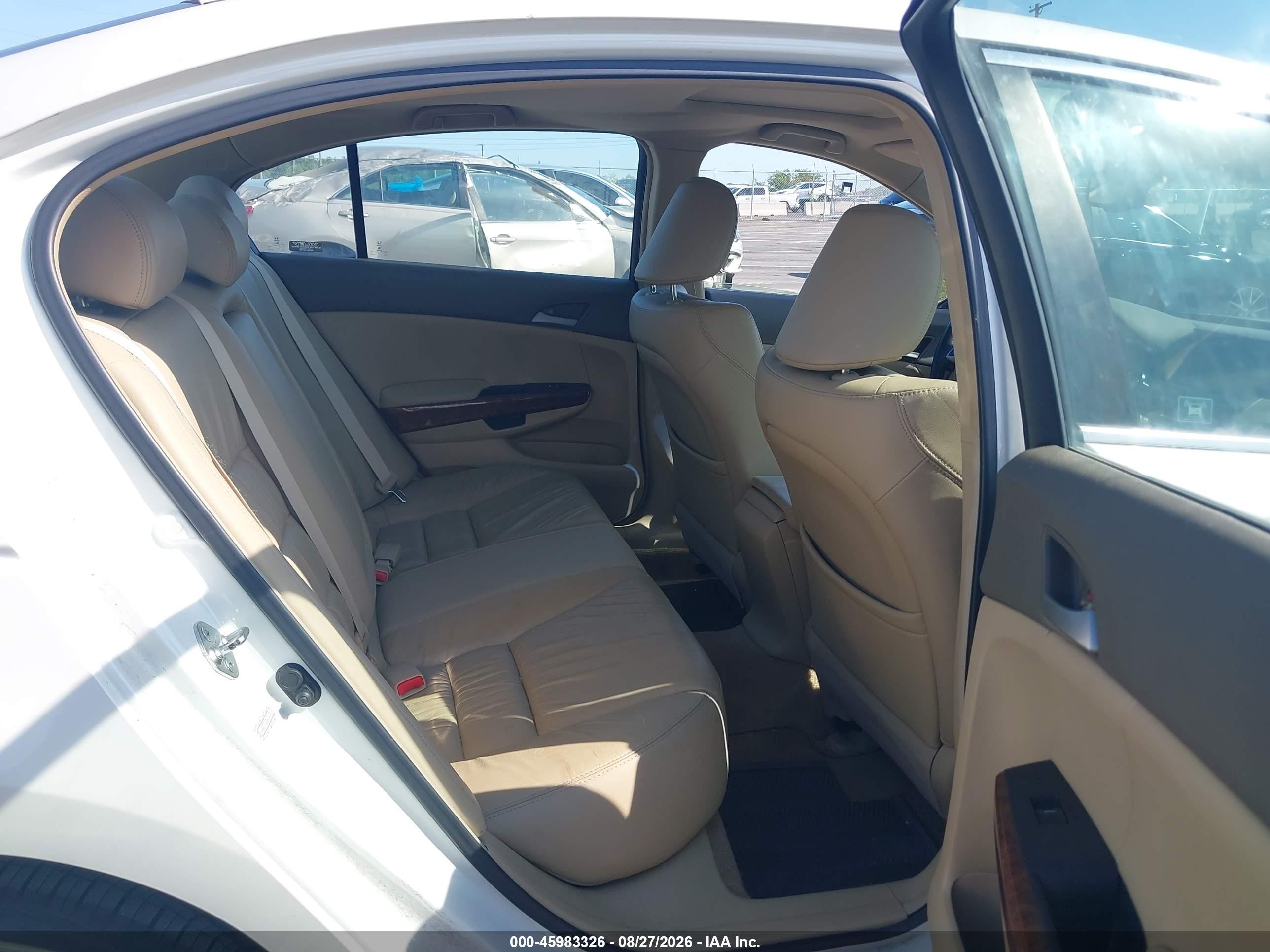 2009 Honda Accord 3.5 Ex-l White vin: 1HGCP36829A008326