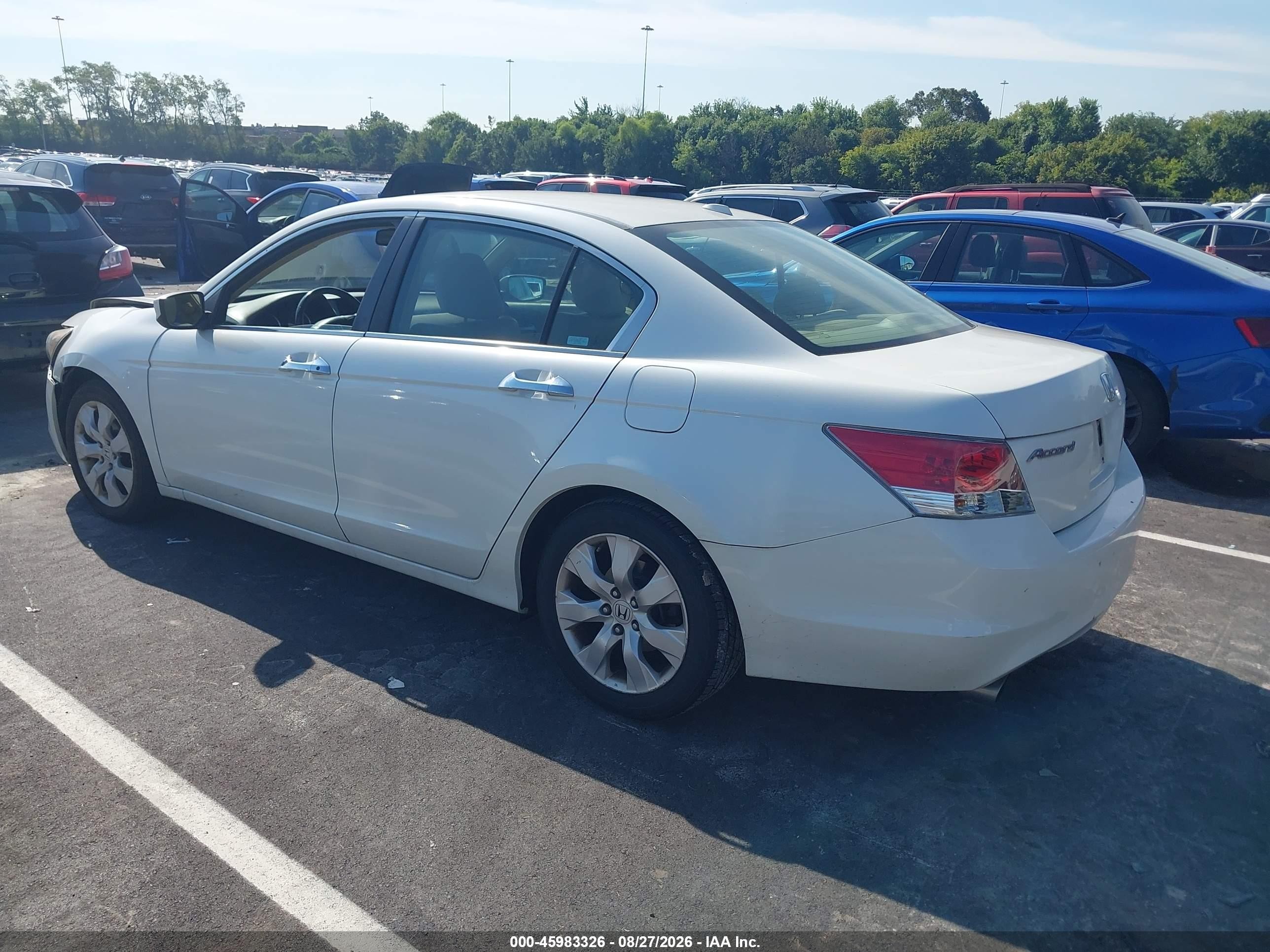 2009 Honda Accord 3.5 Ex-l White vin: 1HGCP36829A008326