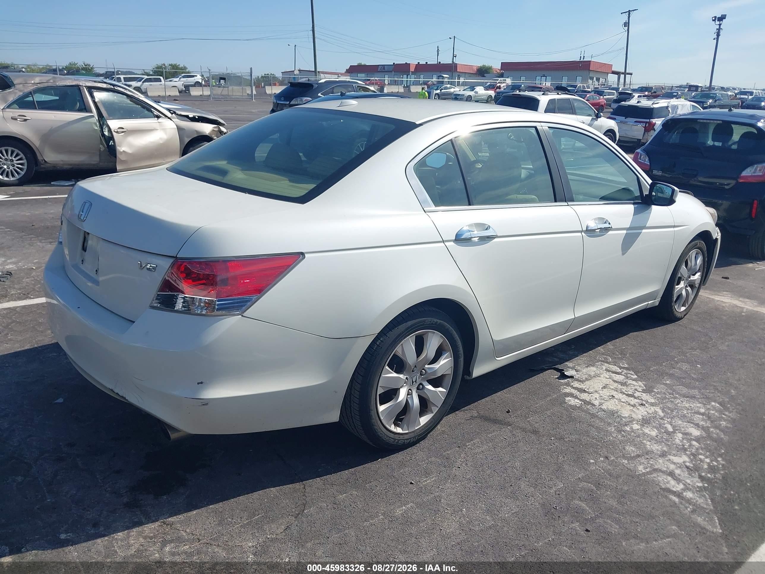 2009 Honda Accord 3.5 Ex-l White vin: 1HGCP36829A008326
