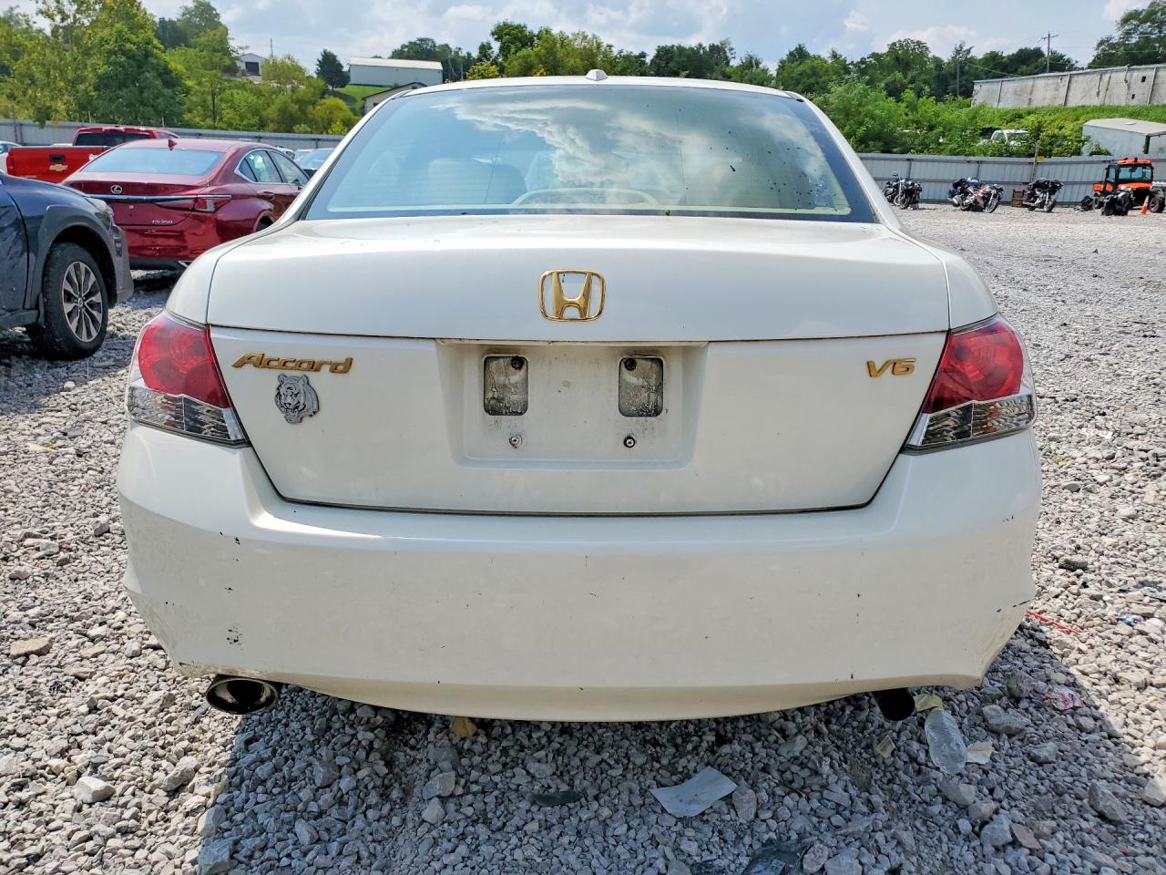 2008 Honda Accord Exl White vin: 1HGCP36838A018295