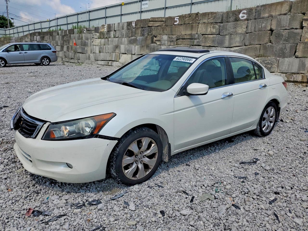 2008 Honda Accord Exl White vin: 1HGCP36838A018295