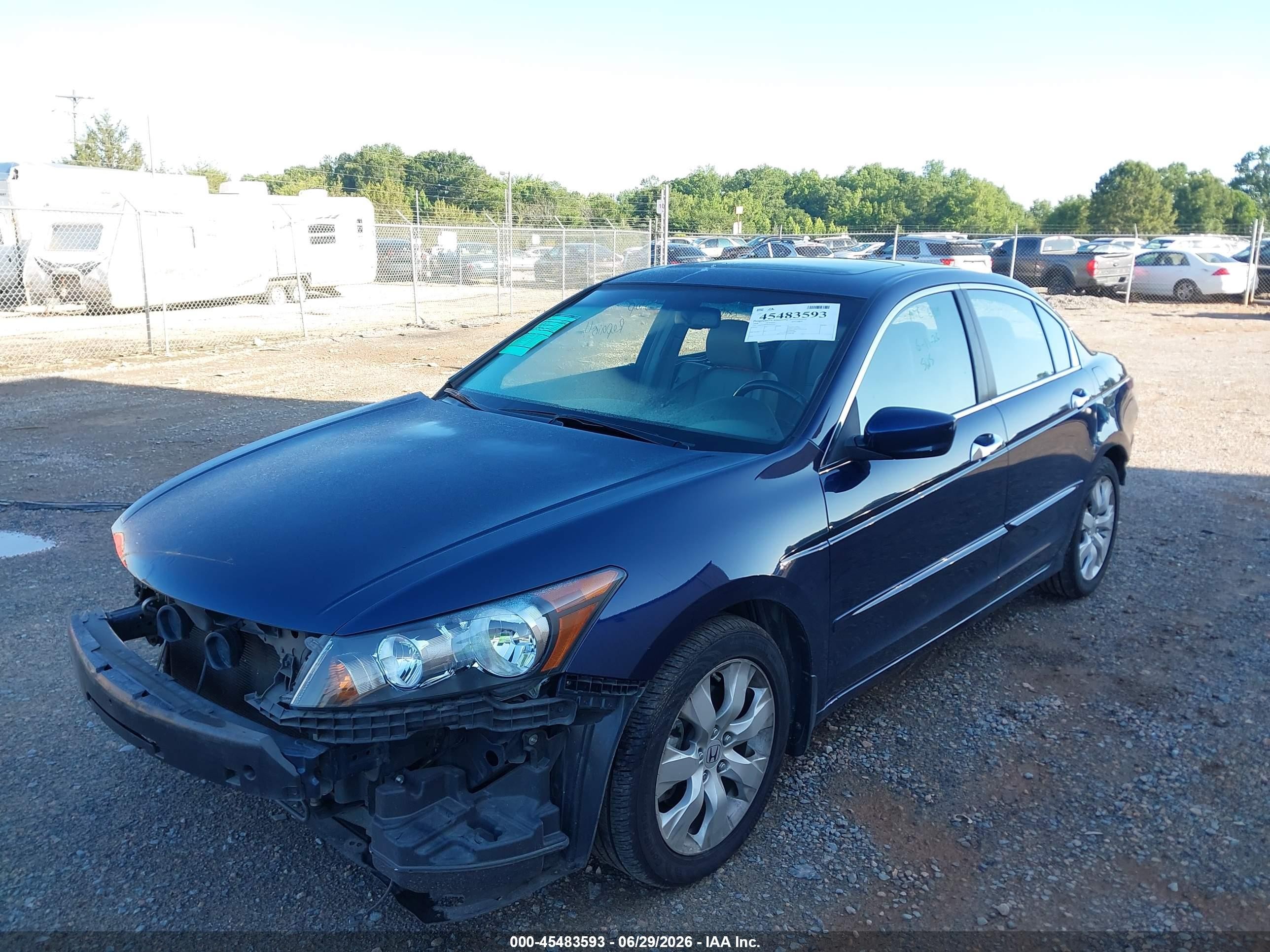 2008 Honda Accord 3.5 Ex-l Dark Blue vin: 1HGCP36838A032259