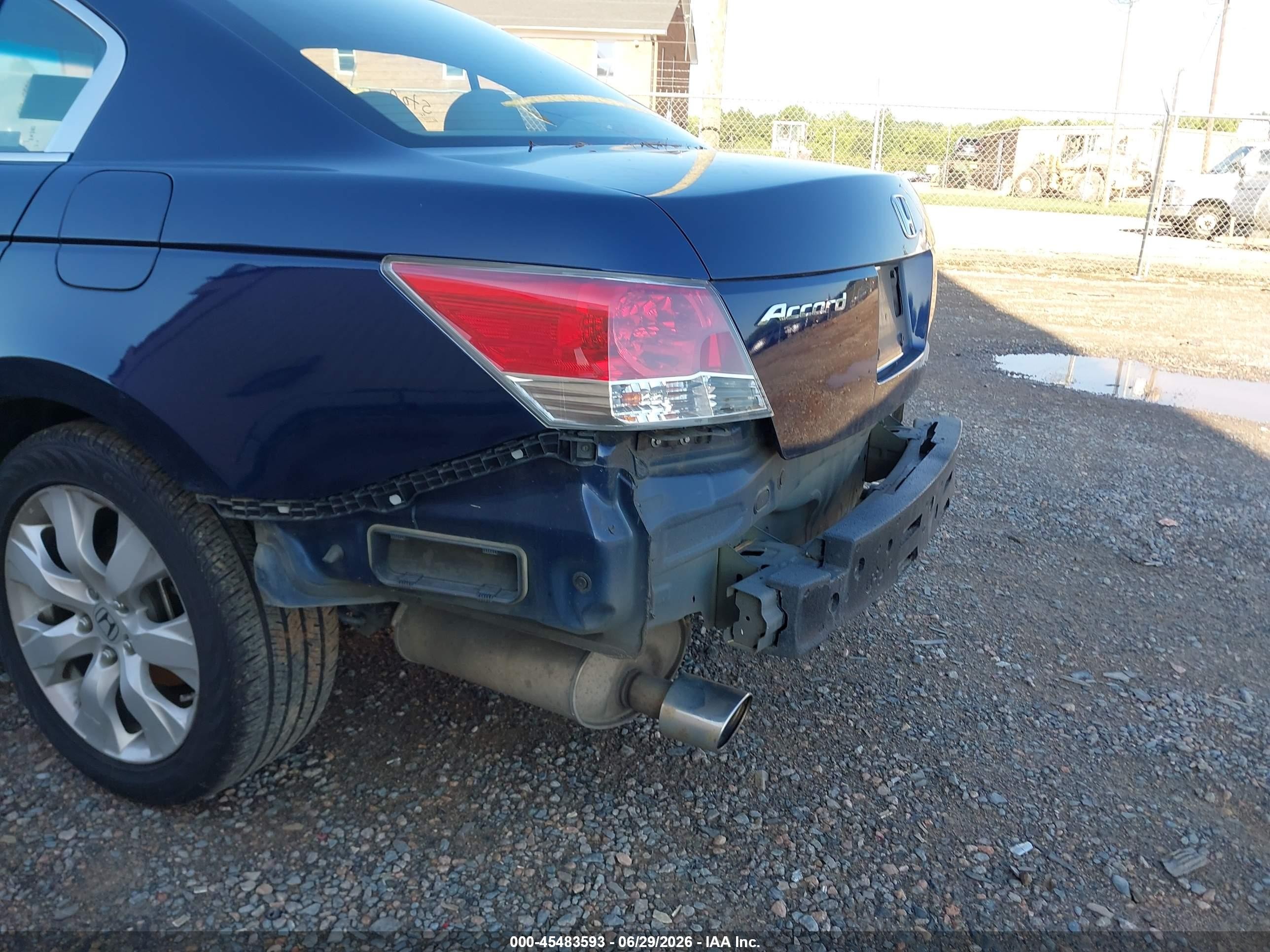 2008 Honda Accord 3.5 Ex-l Dark Blue vin: 1HGCP36838A032259