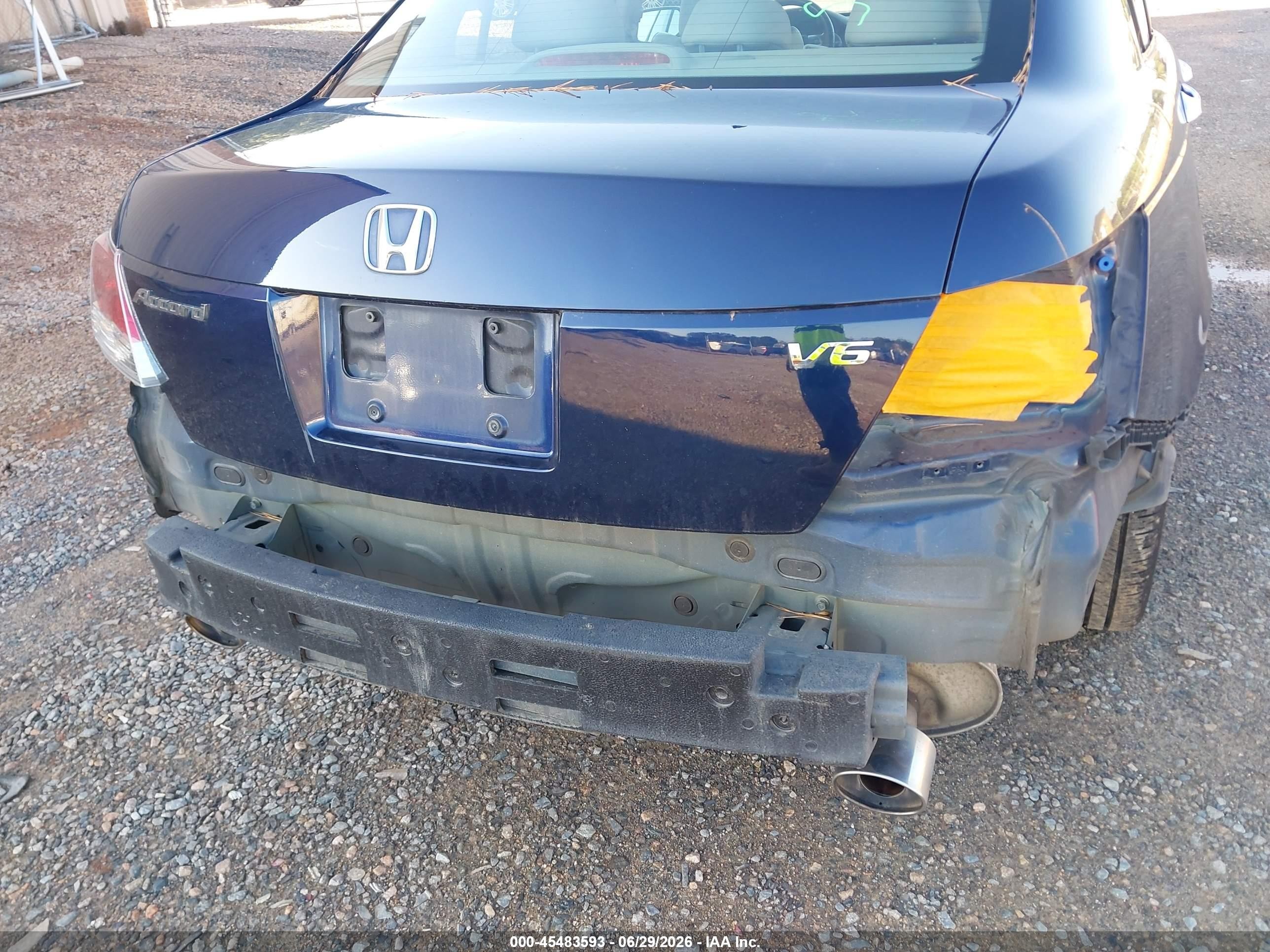 2008 Honda Accord 3.5 Ex-l Dark Blue vin: 1HGCP36838A032259