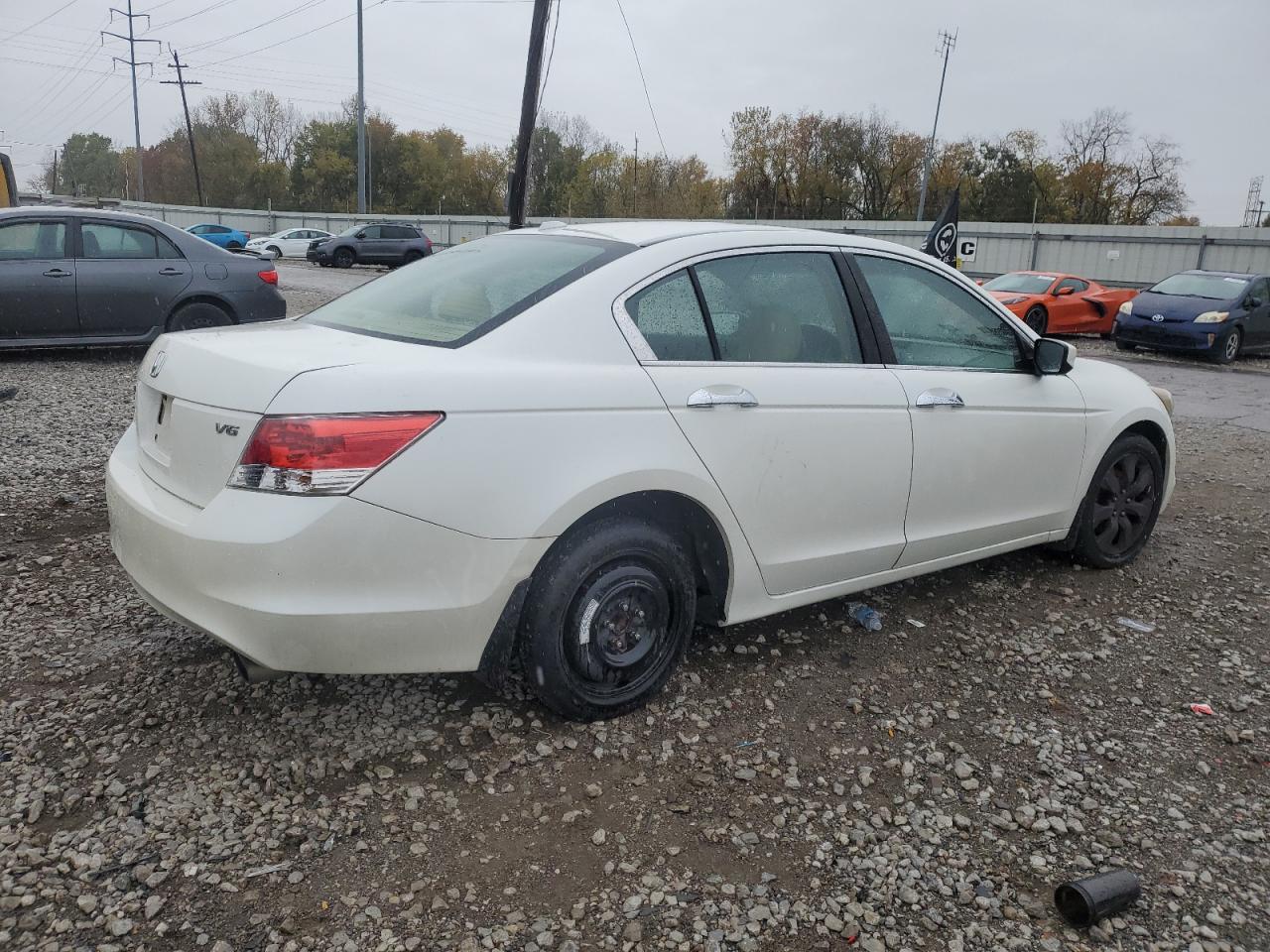 2008 Honda Accord Exl White vin: 1HGCP36838A041057