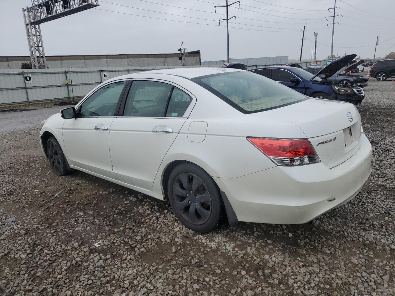 2008 Honda Accord Exl White vin: 1HGCP36838A041057