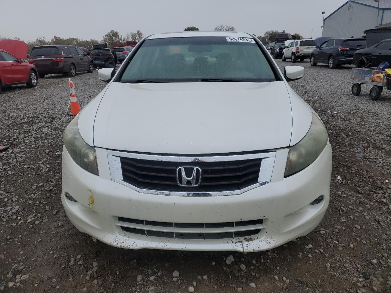 2008 Honda Accord Exl White vin: 1HGCP36838A041057