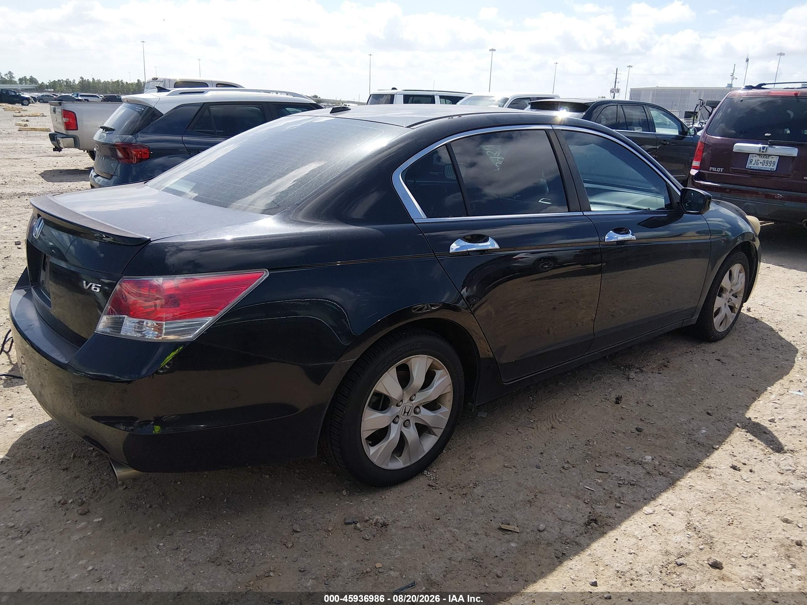 2008 Honda Accord 3.5 Ex-l Black vin: 1HGCP36838A049756