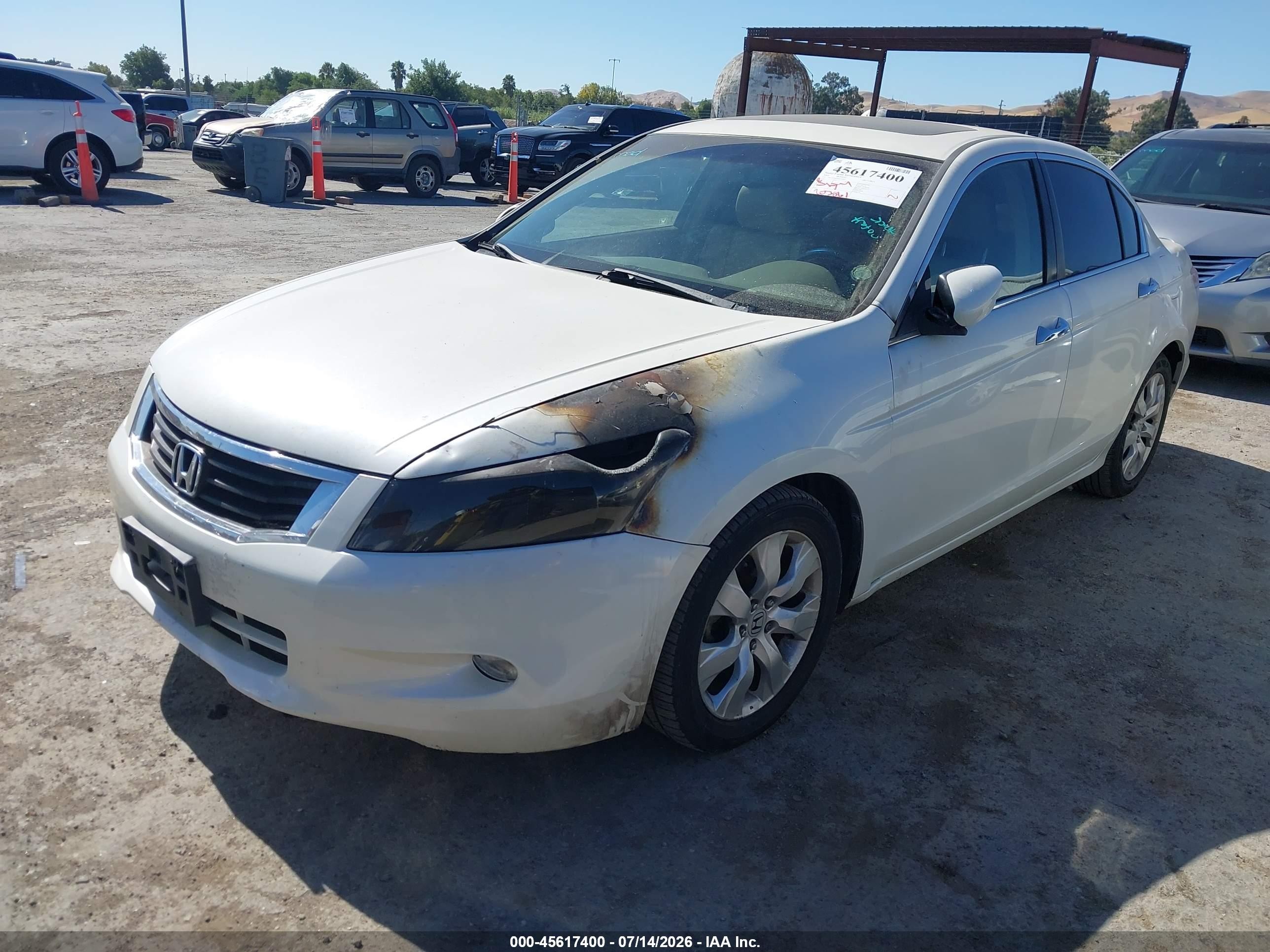 2008 Honda Accord 3.5 Ex-l White vin: 1HGCP36838A056691