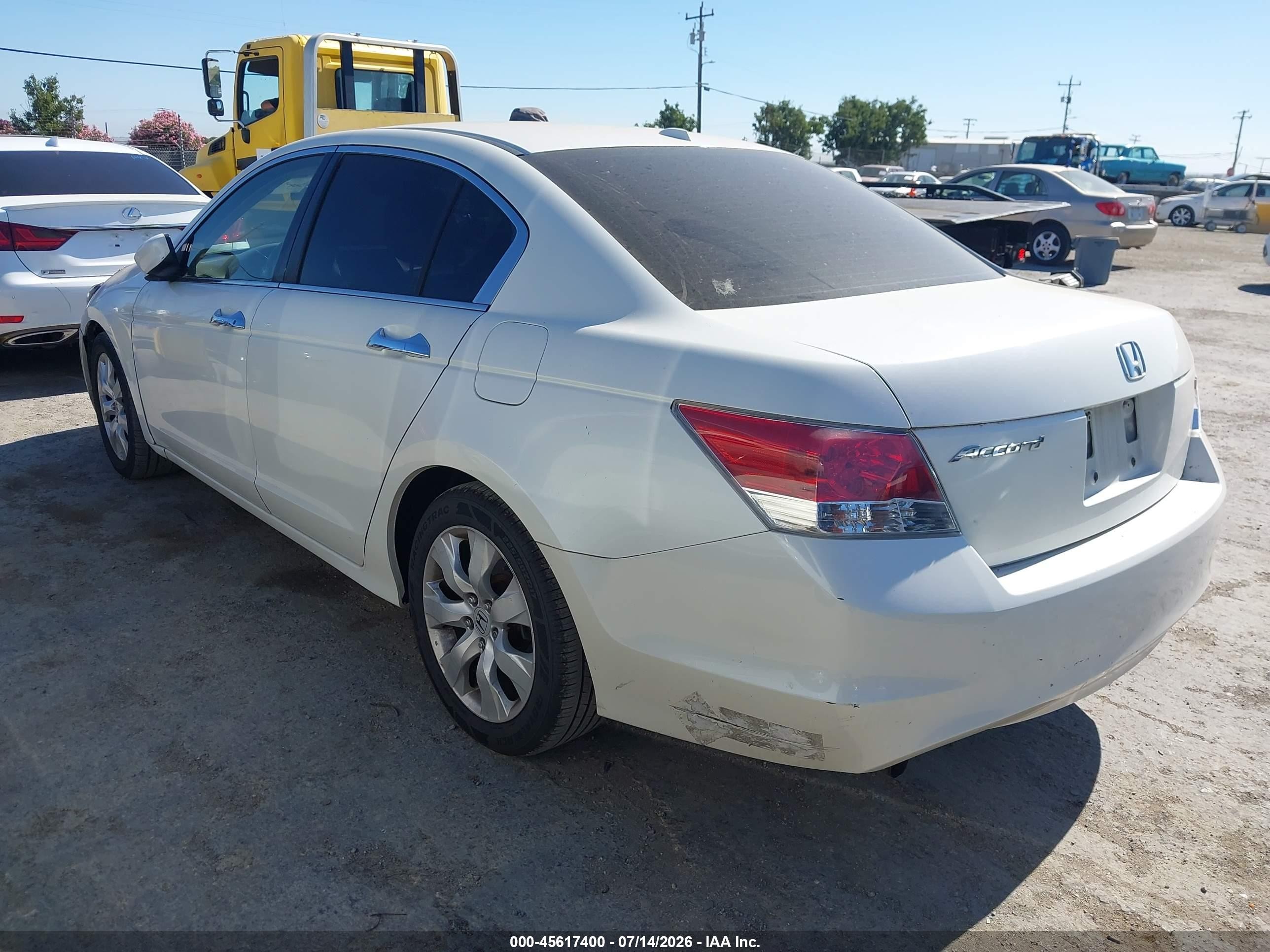 2008 Honda Accord 3.5 Ex-l White vin: 1HGCP36838A056691