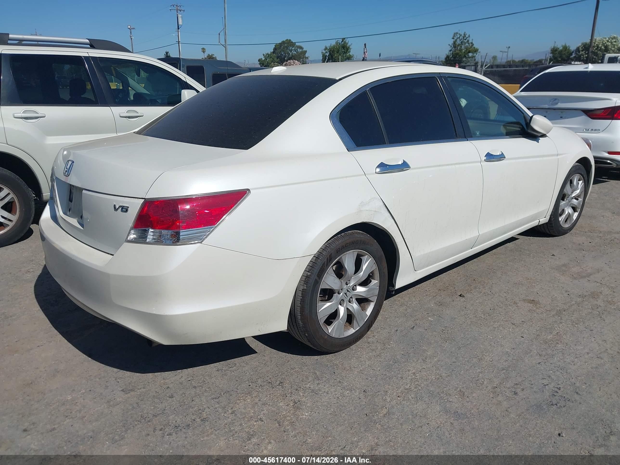 2008 Honda Accord 3.5 Ex-l White vin: 1HGCP36838A056691