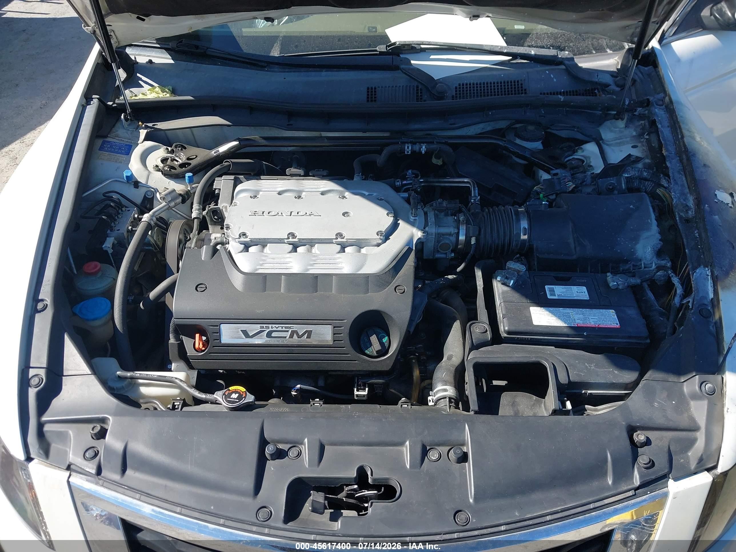 2008 Honda Accord 3.5 Ex-l White vin: 1HGCP36838A056691