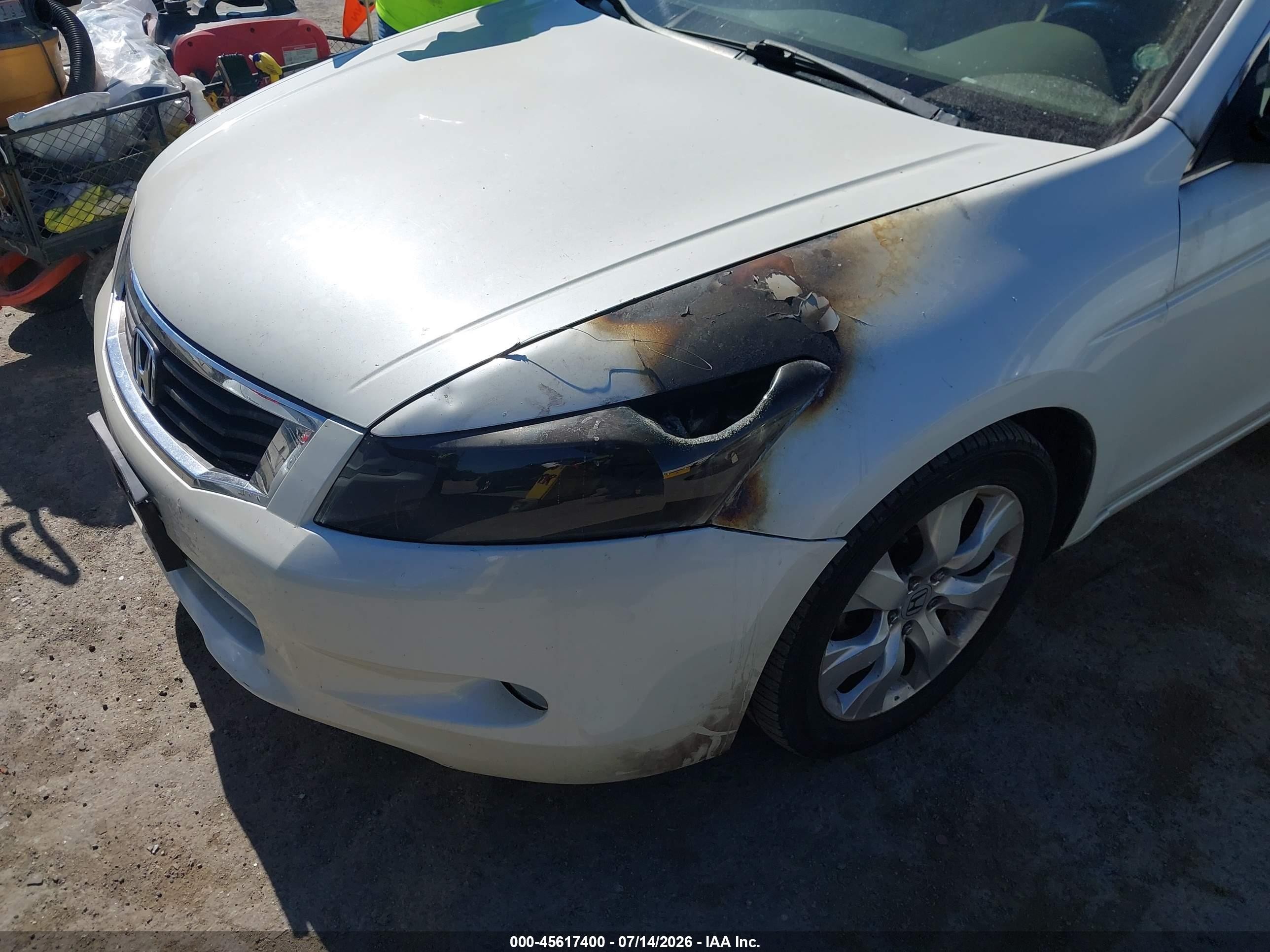 2008 Honda Accord 3.5 Ex-l White vin: 1HGCP36838A056691