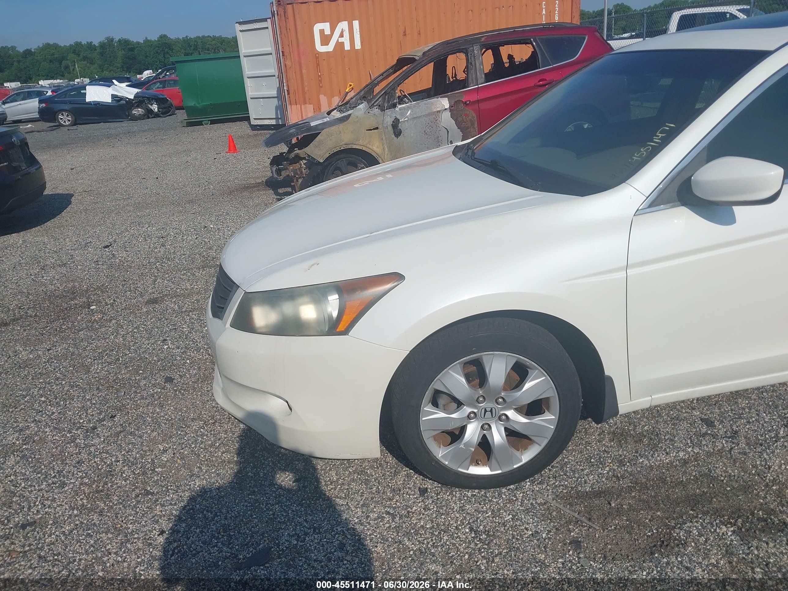 2008 Honda Accord 3.5 Ex-l White vin: 1HGCP36838A058182