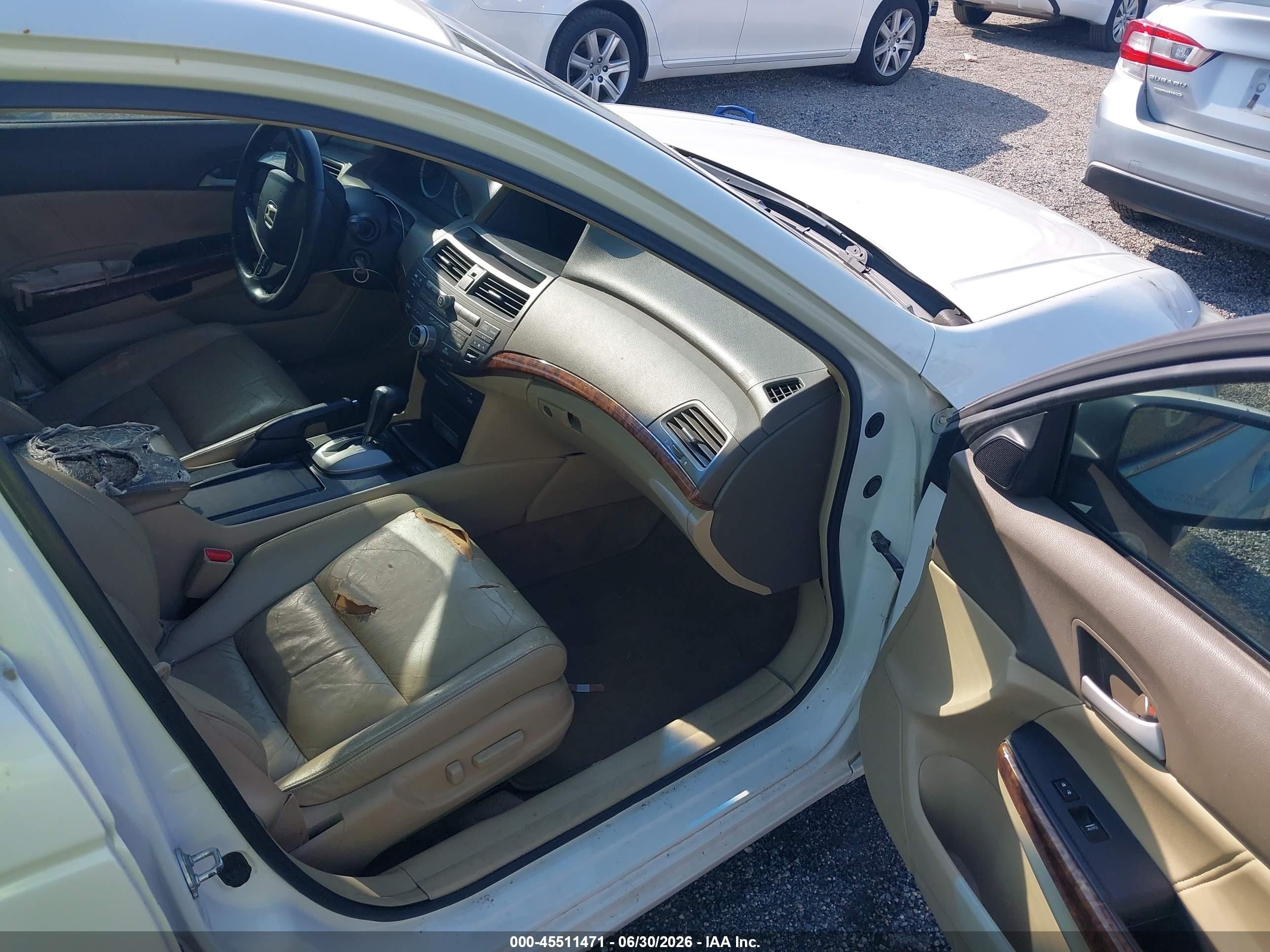 2008 Honda Accord 3.5 Ex-l White vin: 1HGCP36838A058182