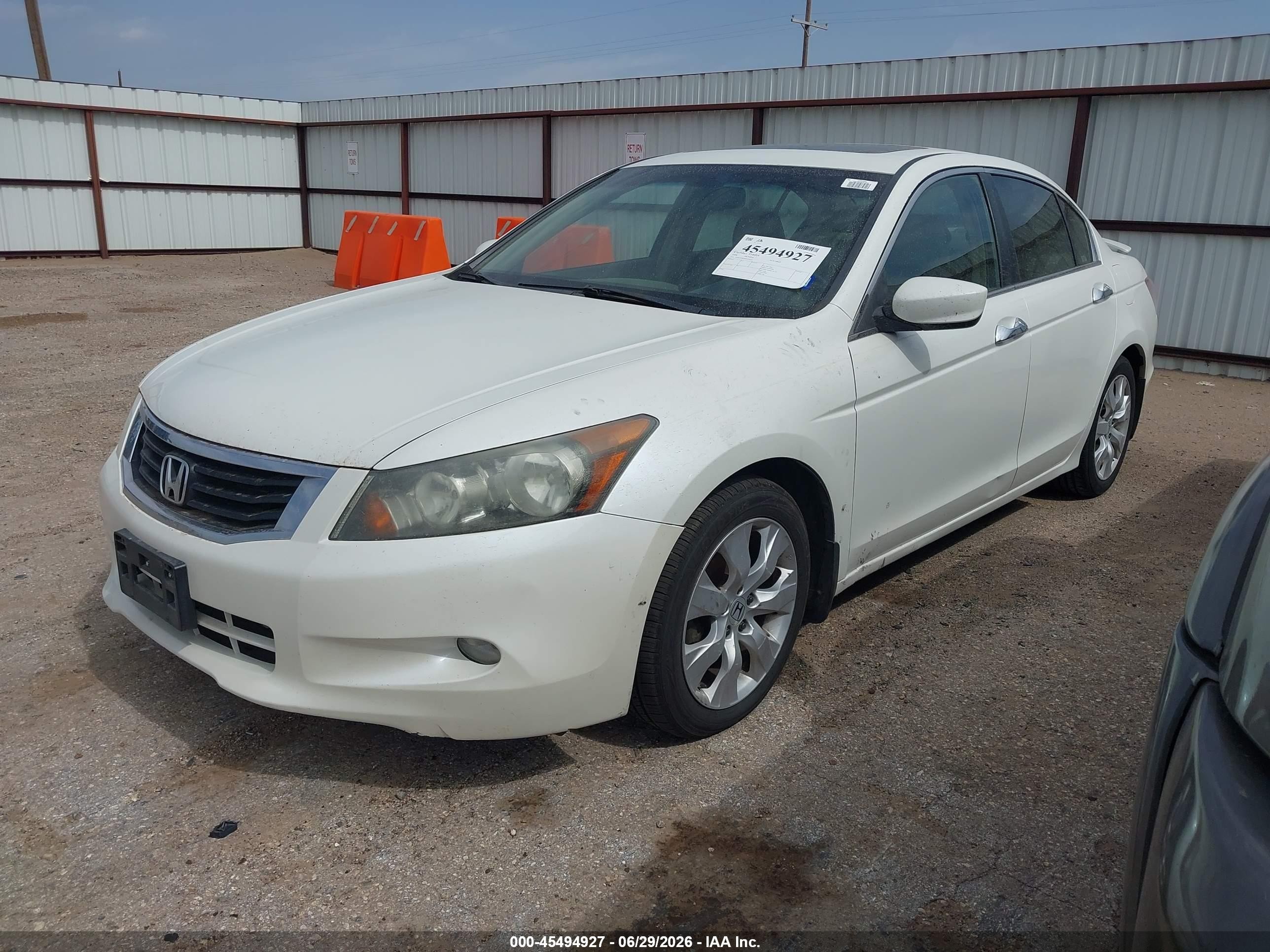 2008 Honda Accord 3.5 Ex-l White vin: 1HGCP36838A070932