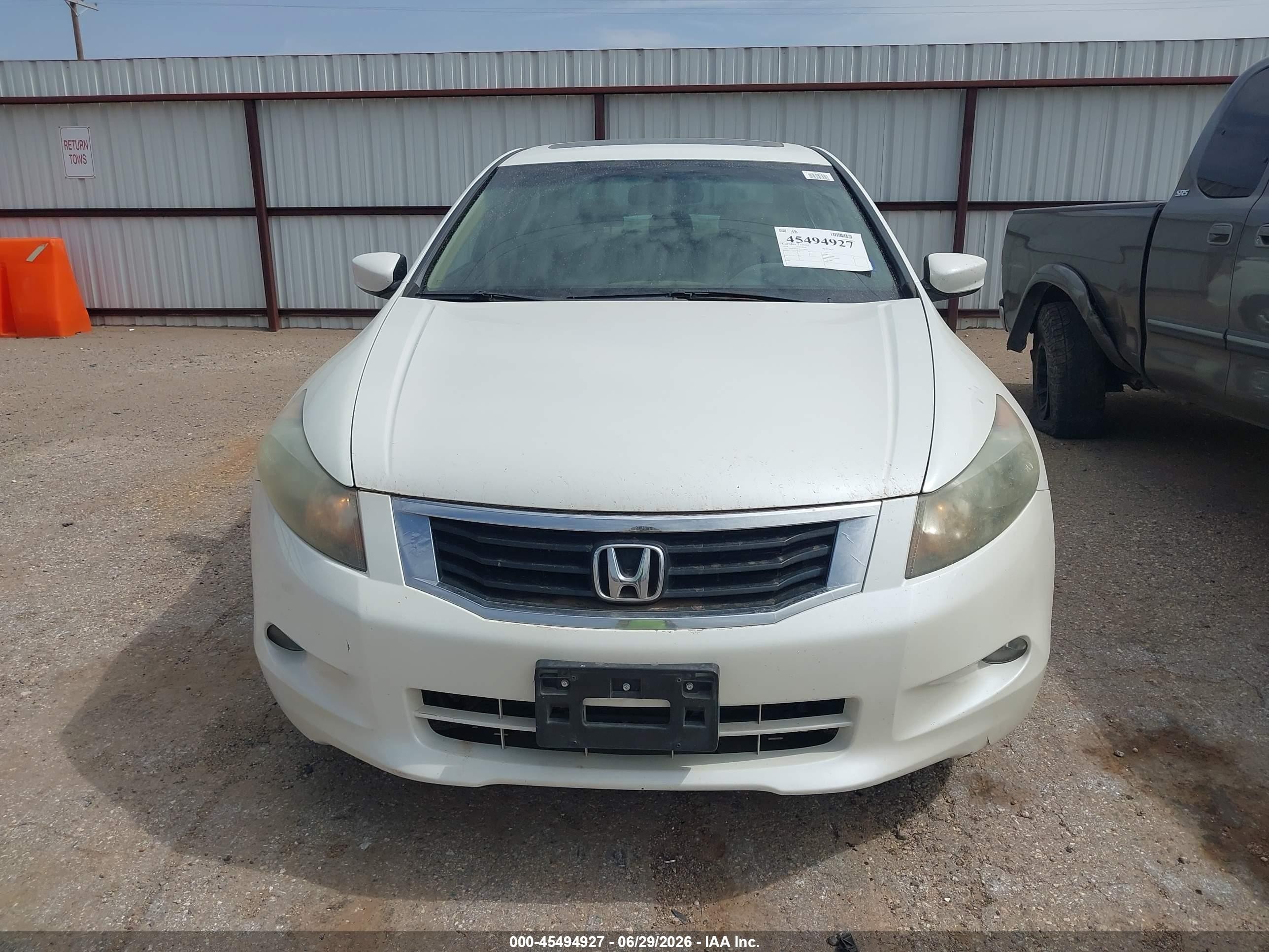 2008 Honda Accord 3.5 Ex-l White vin: 1HGCP36838A070932