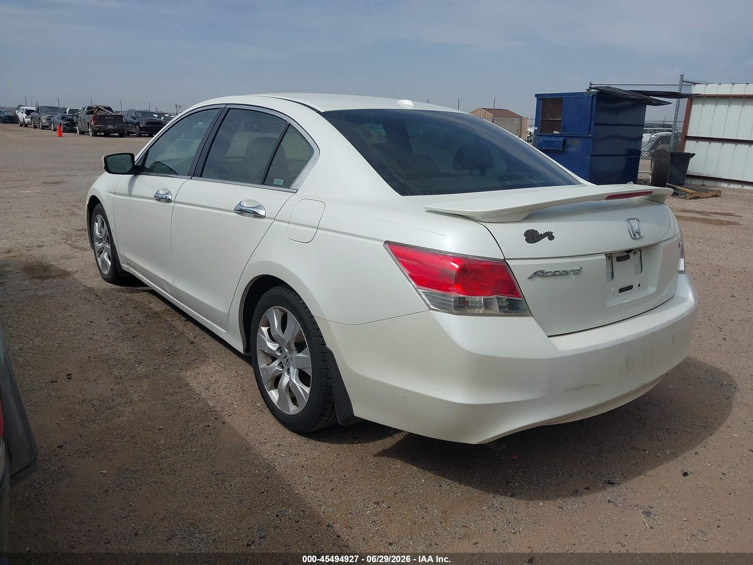 2008 Honda Accord 3.5 Ex-l White vin: 1HGCP36838A070932