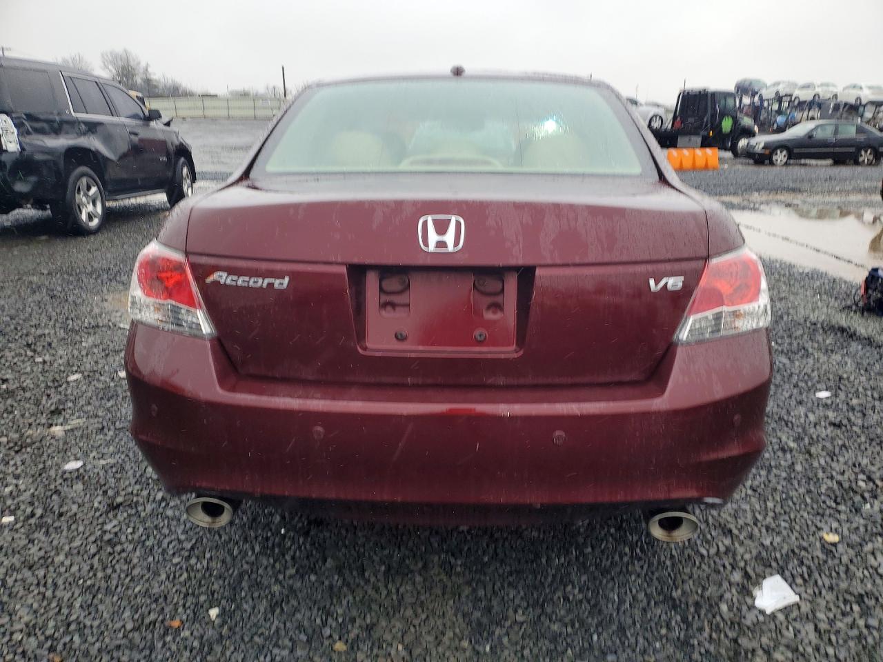 2009 Honda Accord Exl Burgundy vin: 1HGCP36839A001658