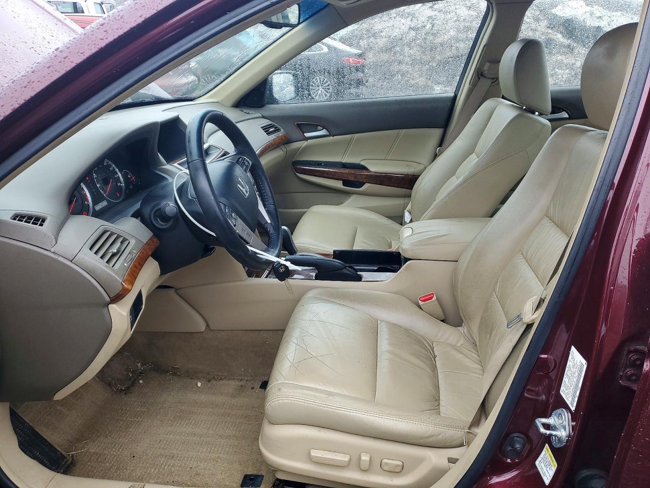 2009 Honda Accord Exl Burgundy vin: 1HGCP36839A001658