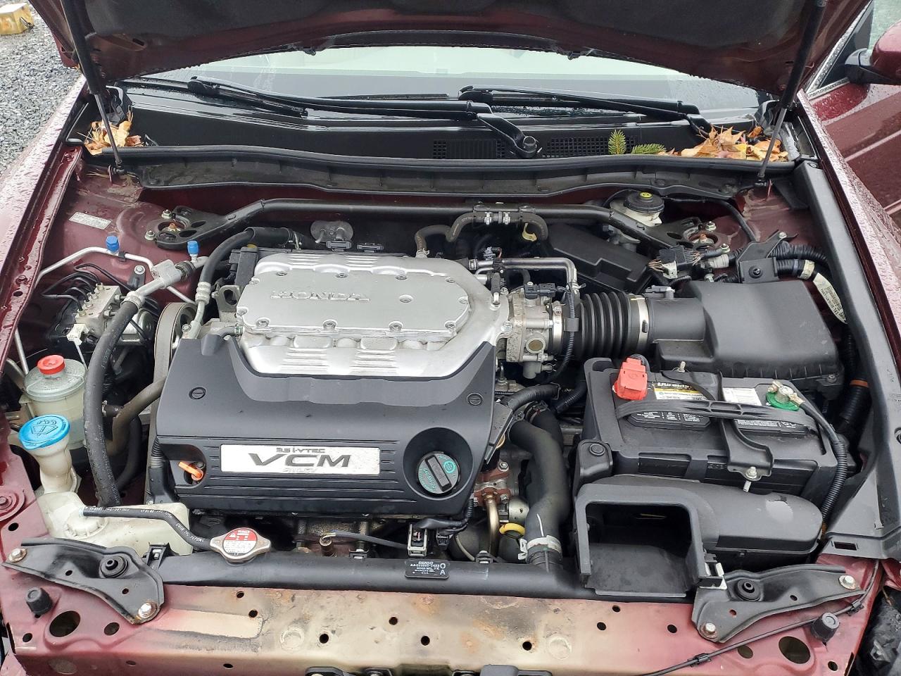 2009 Honda Accord Exl Burgundy vin: 1HGCP36839A001658