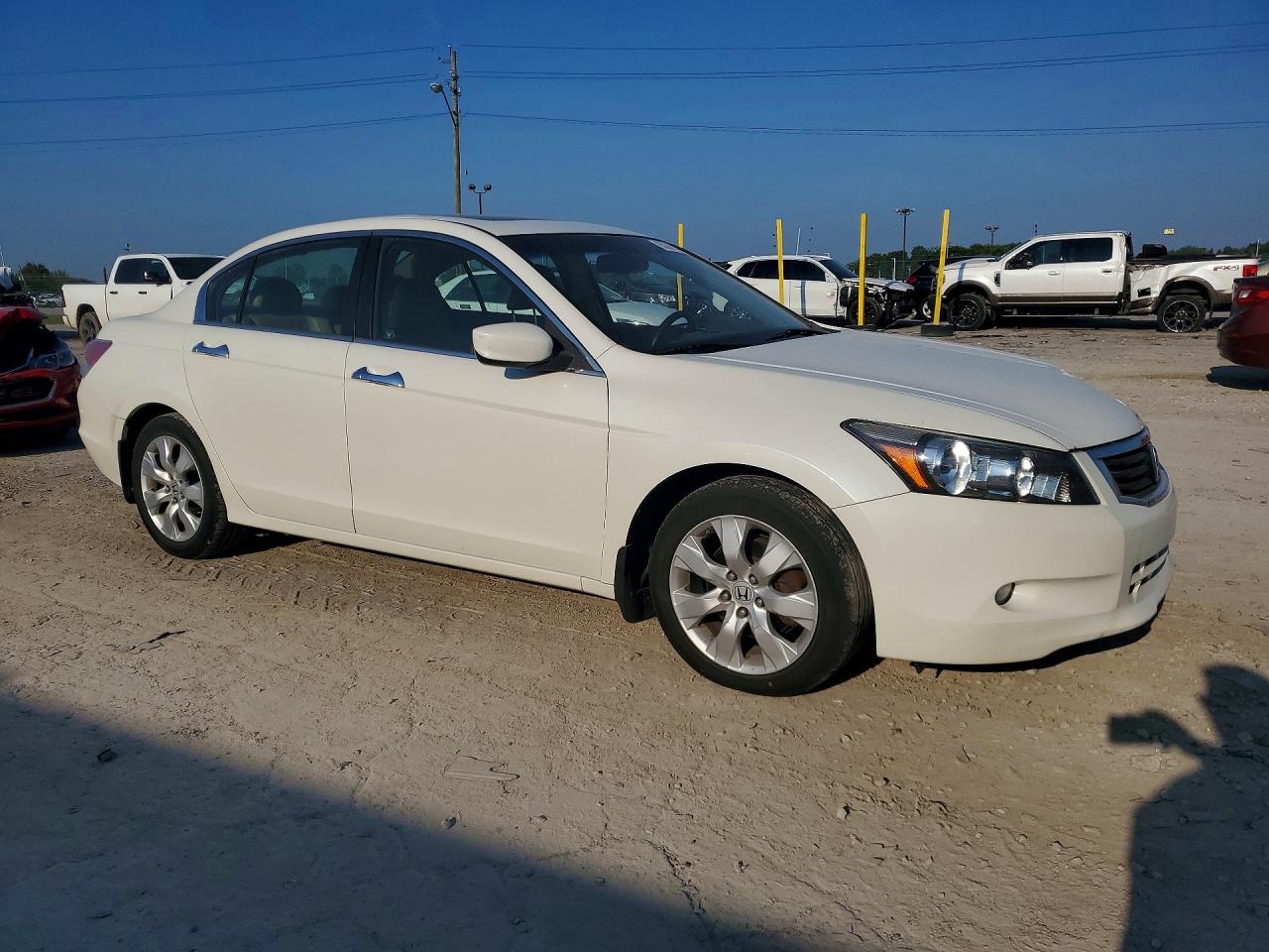 2009 Honda Accord Exl White vin: 1HGCP36839A011204
