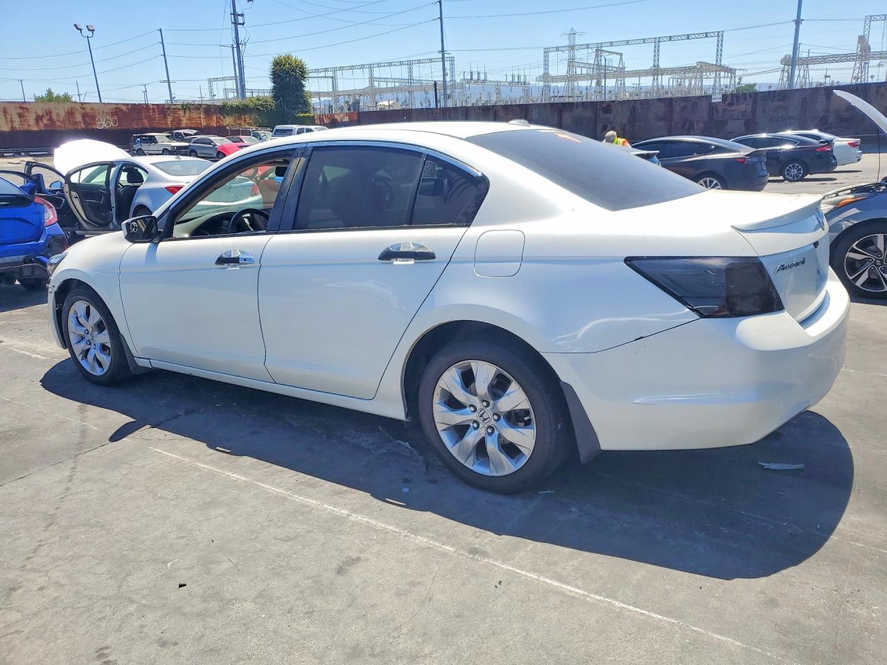 2009 Honda Accord Exl White vin: 1HGCP36839A043487