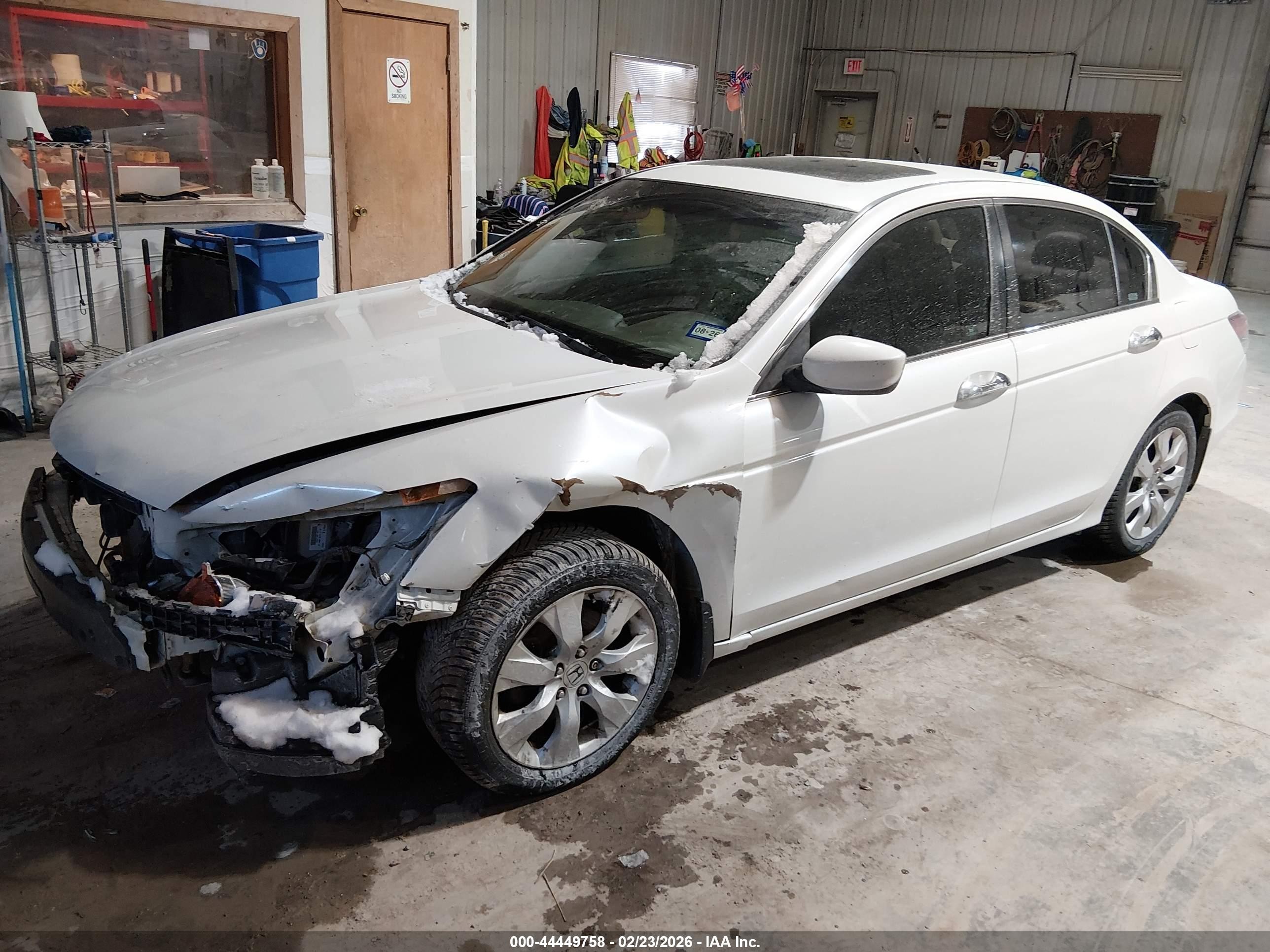 2008 Honda Accord 3.5 Ex-l White vin: 1HGCP36848A042525