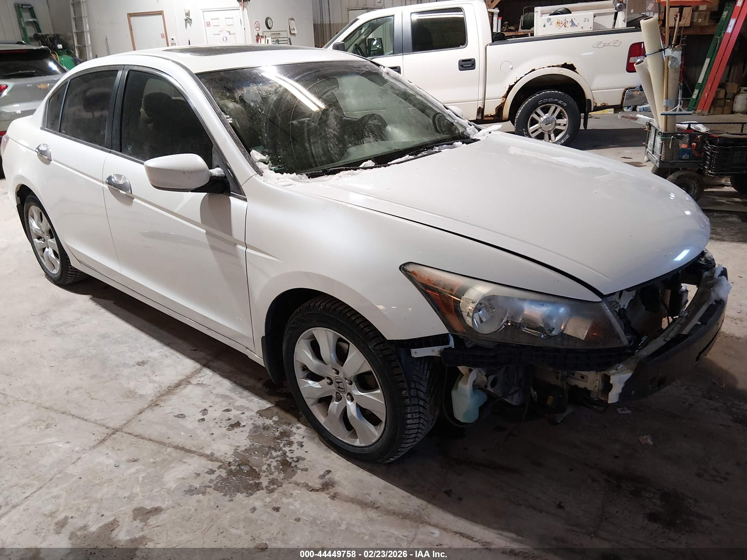 2008 Honda Accord 3.5 Ex-l White vin: 1HGCP36848A042525